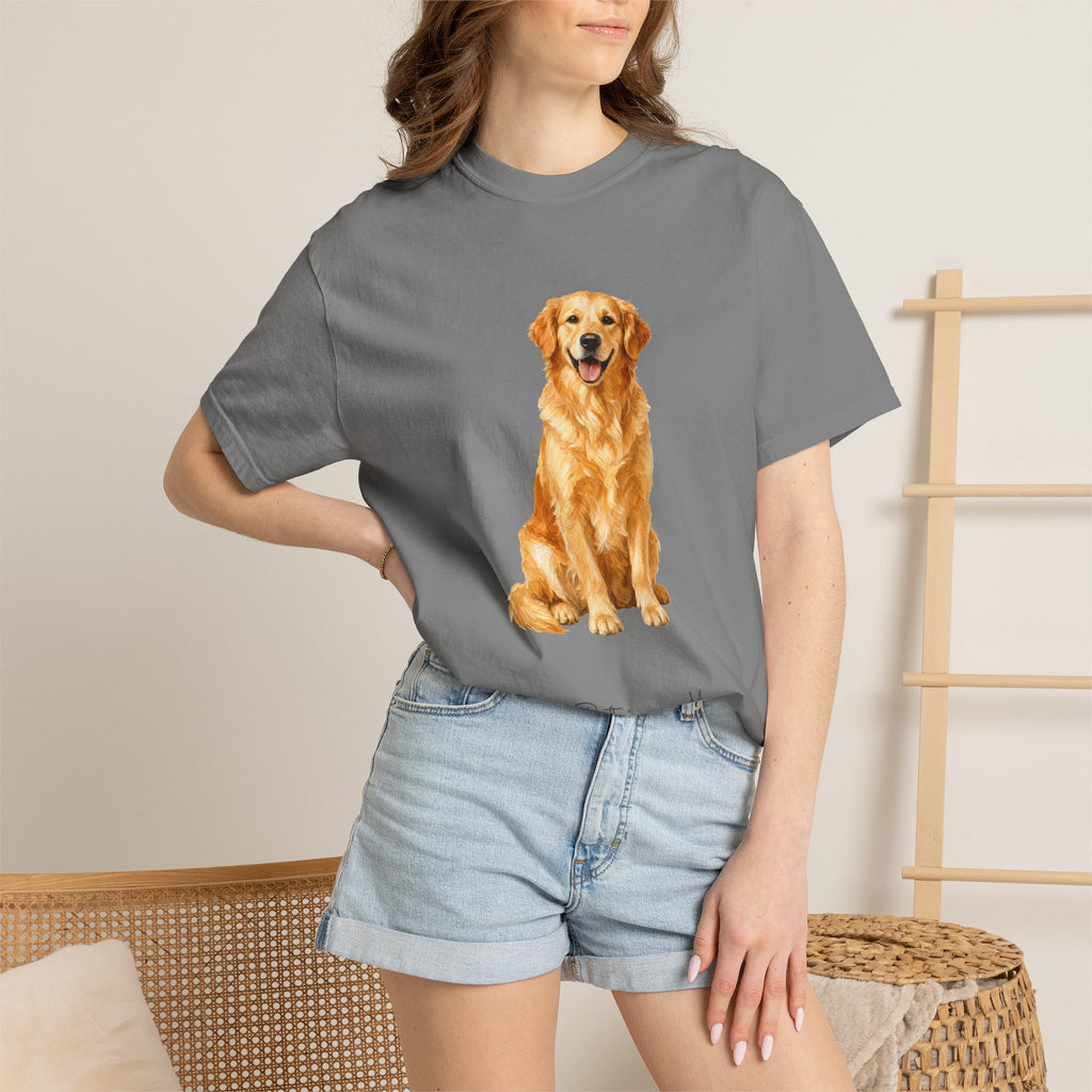 Golden Retriever Mom Shirt, Painterly Golden Dog Mom Tee, Cute Golden Lover Gift, Dog Owner Sweatshirt for Her