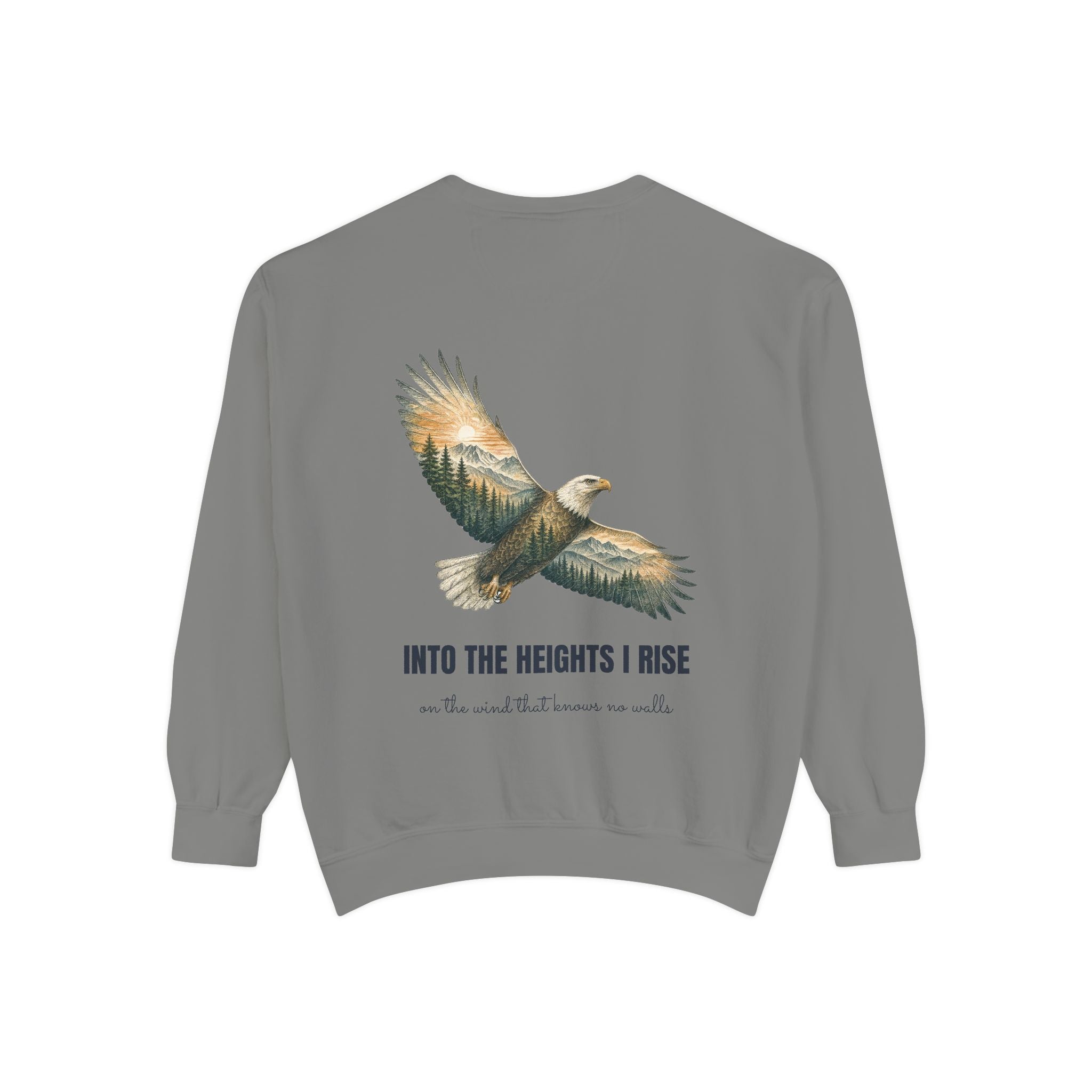 Into the Heights I Rise Shirt, Eagle Double Exposure Tee, Mountain Wilderness Adventure Gift, Woodland Nature Sweatshirt