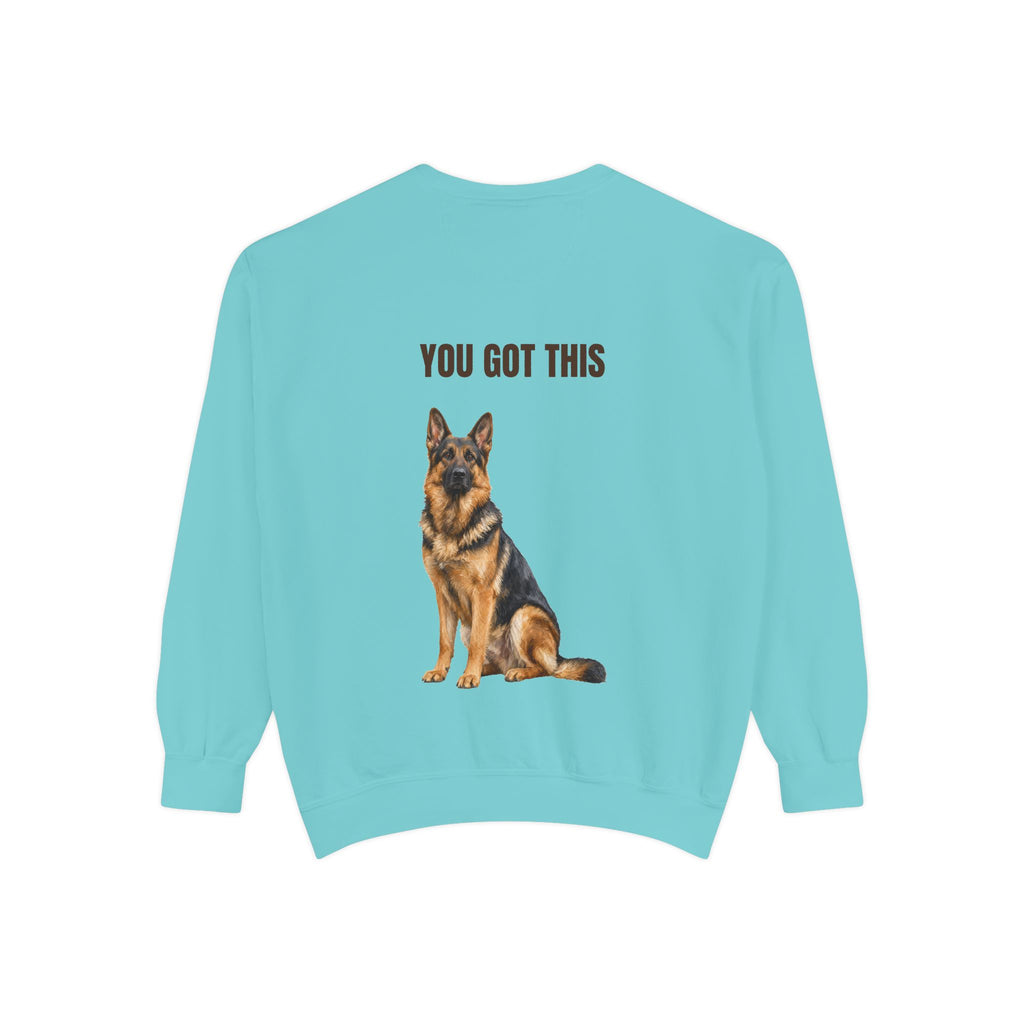 You Got This German Shepherd Shirt, GSD Dog Lover Motivational Tee, Encouragement Dog Mom Gift, Painterly Dog Sweatshirt