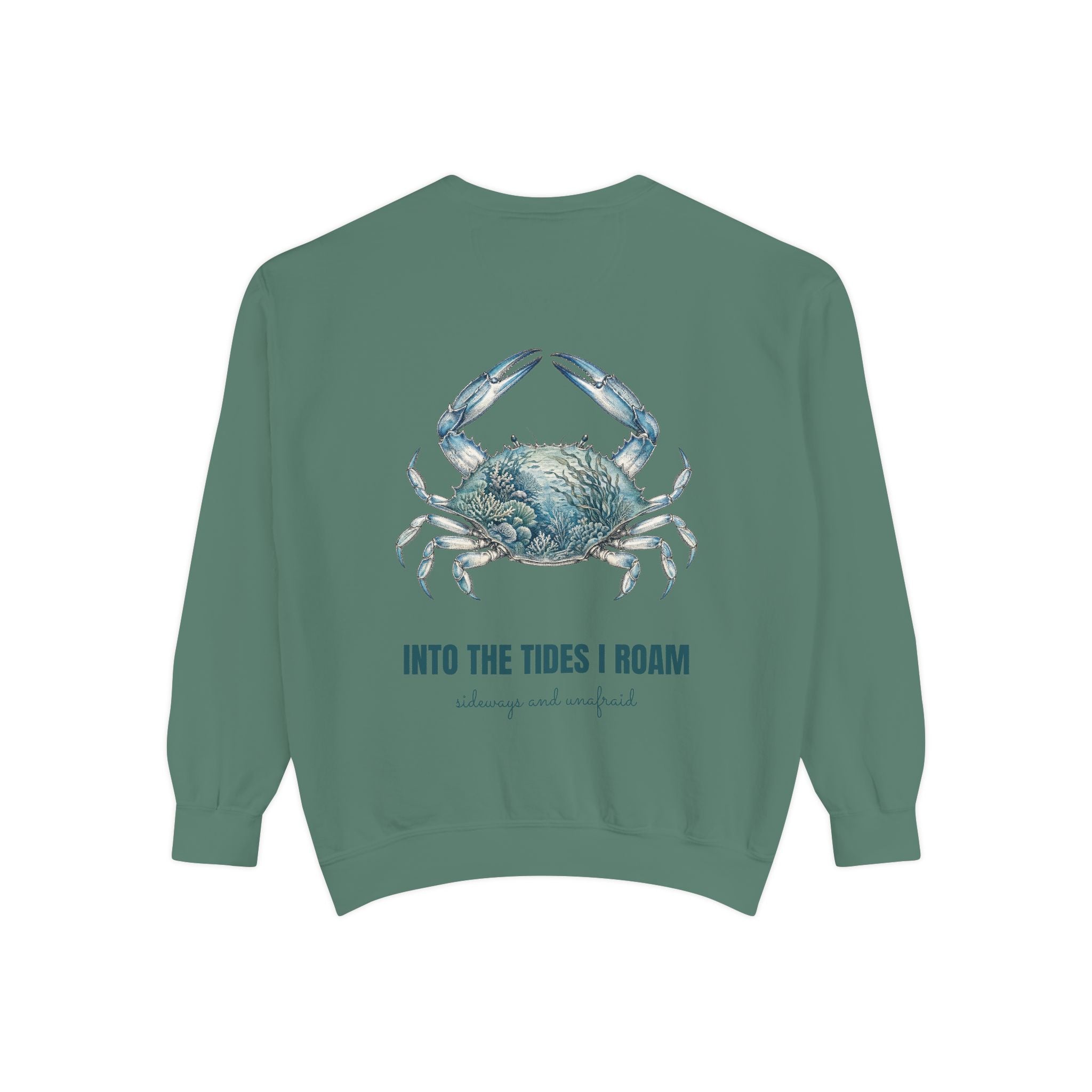 Into the Tides I Roam Shirt, Blue Crab Double Exposure Tee, Ocean Beach Coastal Lover Gift, Nautical Sea Life Sweatshirt