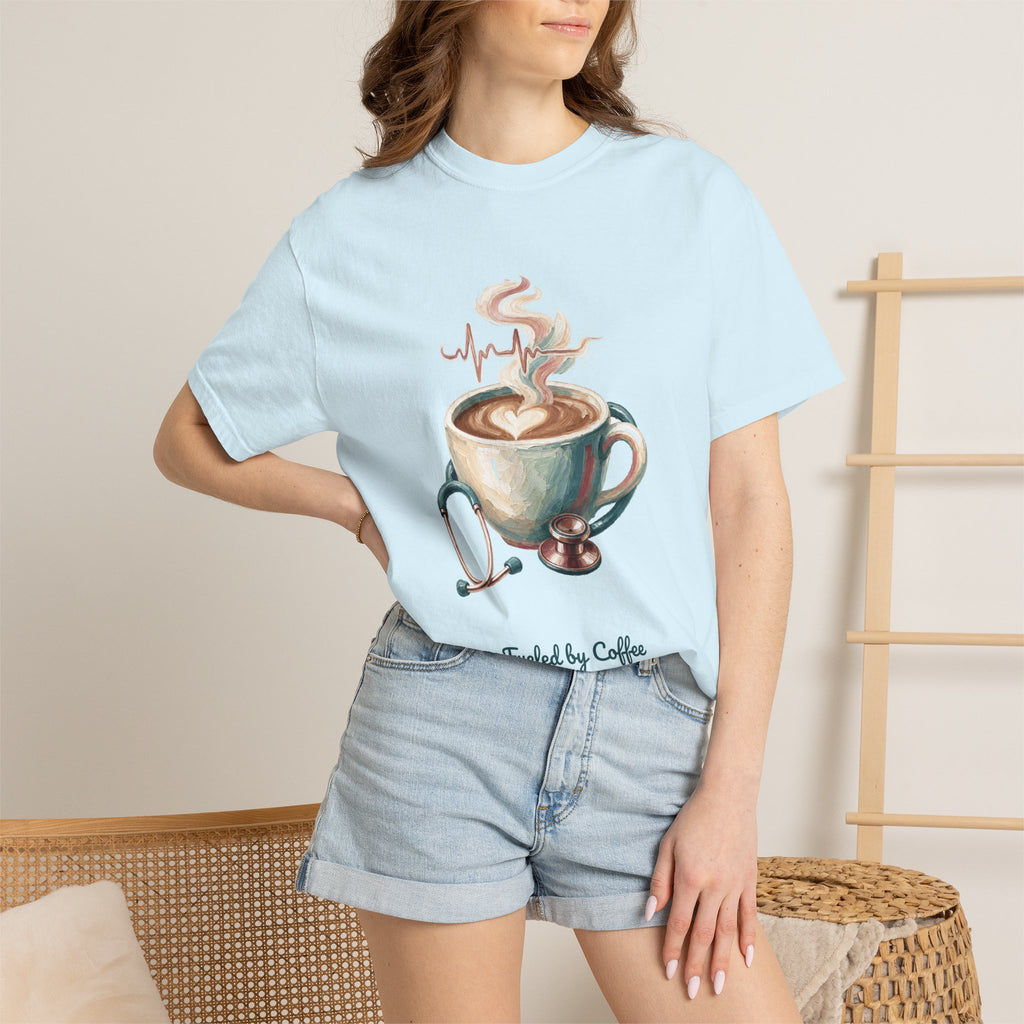 Nurse Shirt, Fueled by Coffee and Compassion Tee, Nurse Week RN Gift, Painterly Nurse Coffee Sweatshirt