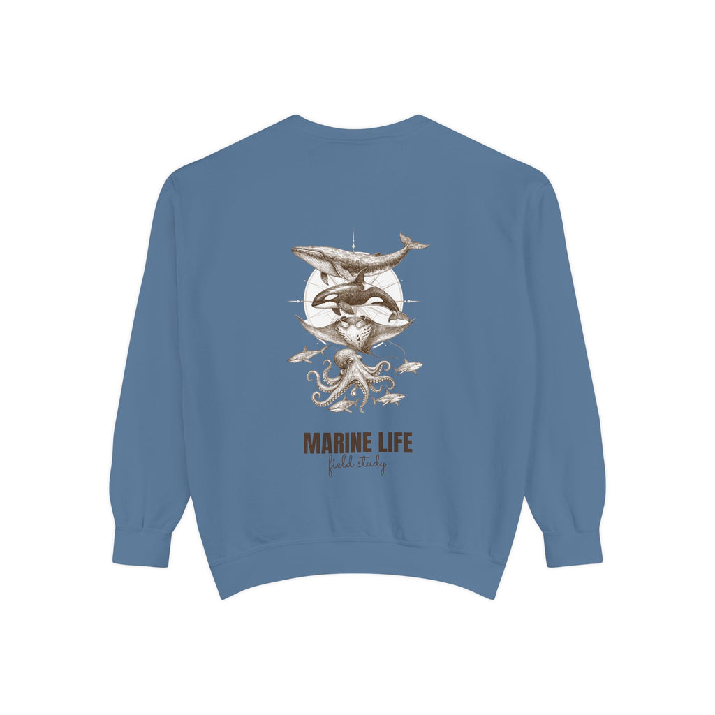 Ocean Life Sketch Shirt, Vintage Marine Animals Tee, Sailor Journal Sea Life Gift, Nautical Ocean Lover Sweatshirt