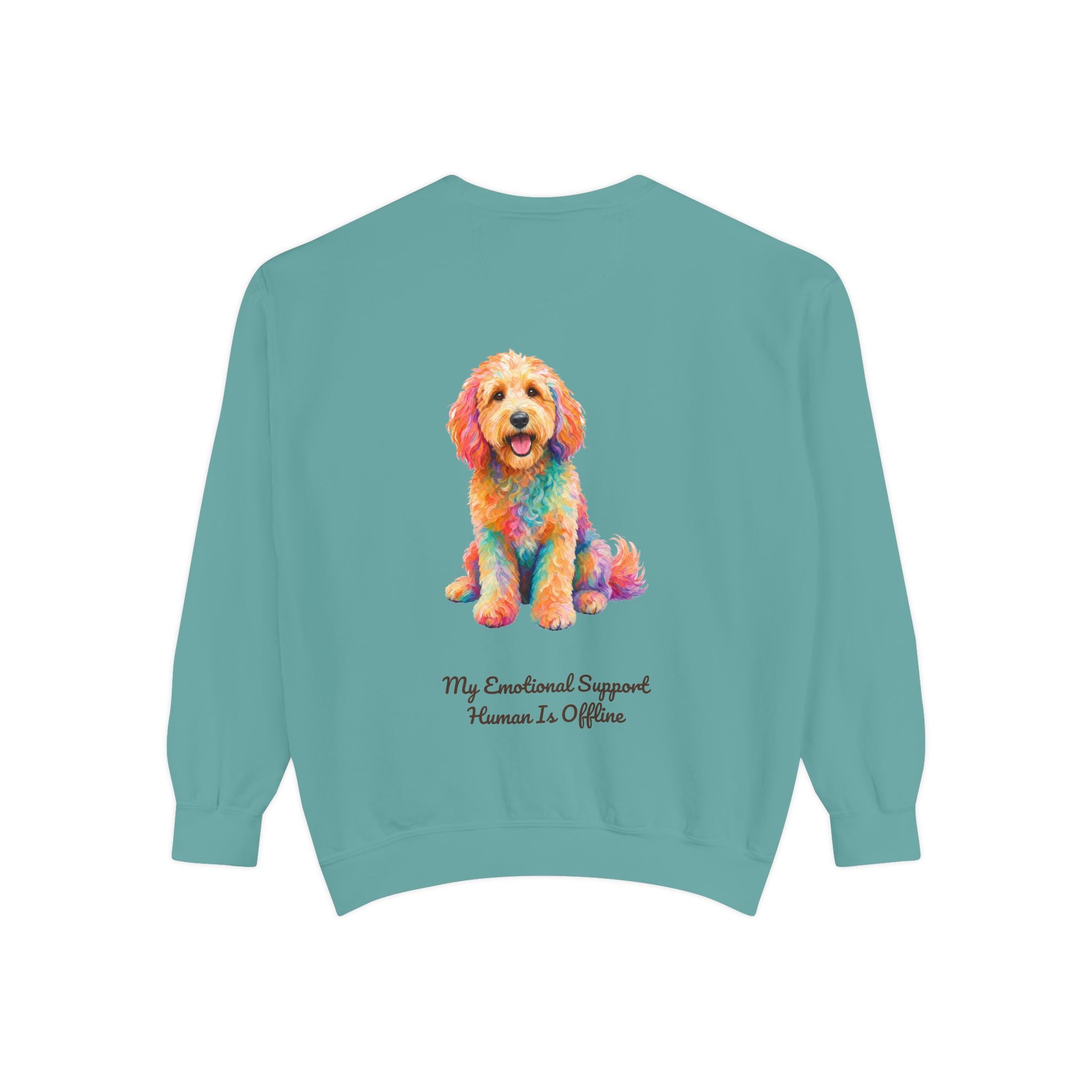 Goldendoodle Shirt, My Emotional Support Human Is Offline Tee, Funny Doodle Dog Mom Gift, Painterly Dog Lover Sweatshirt