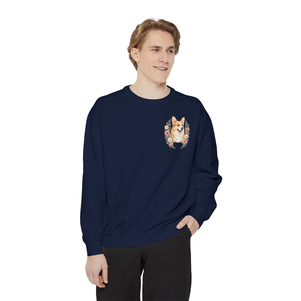 Corgi Mom Shirt, Corgi Mama Tee, Dog Mom Gift, Wildflower Corgi Lover Sweatshirt, Cute Dog Owner Gift