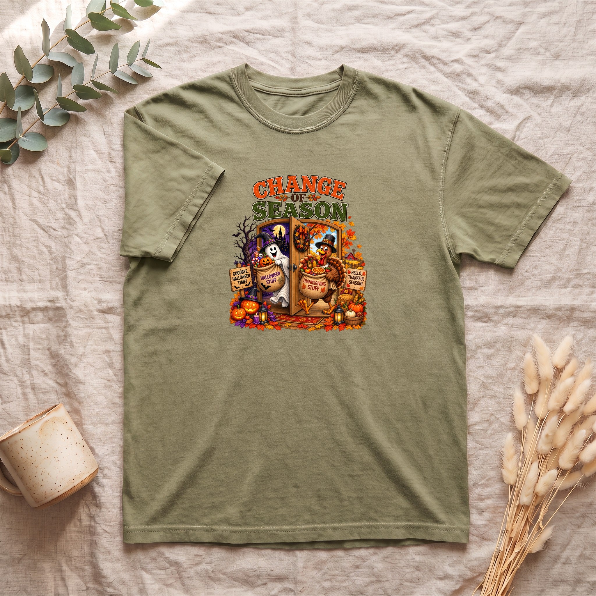 Change Season shirt | Halloween autumn pumpkins spooky tombstones