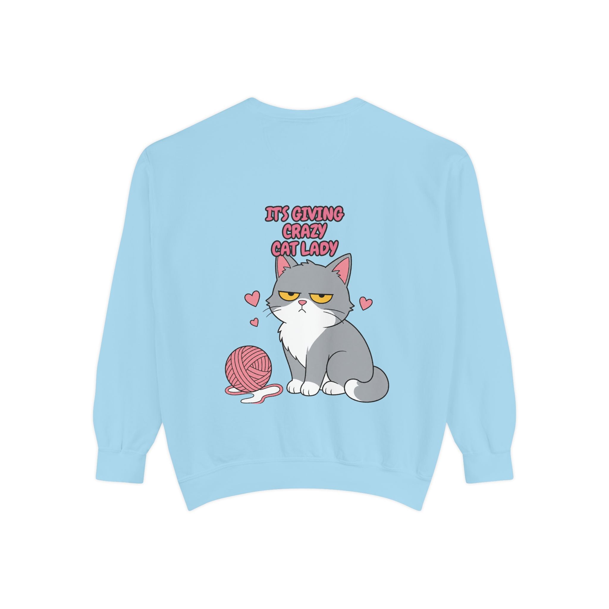 It's Giving Crazy Cat Lady Shirt, Grey Cat Mom Tee, Cat Lover Gift, Funny Cat Owner Sweatshirt
