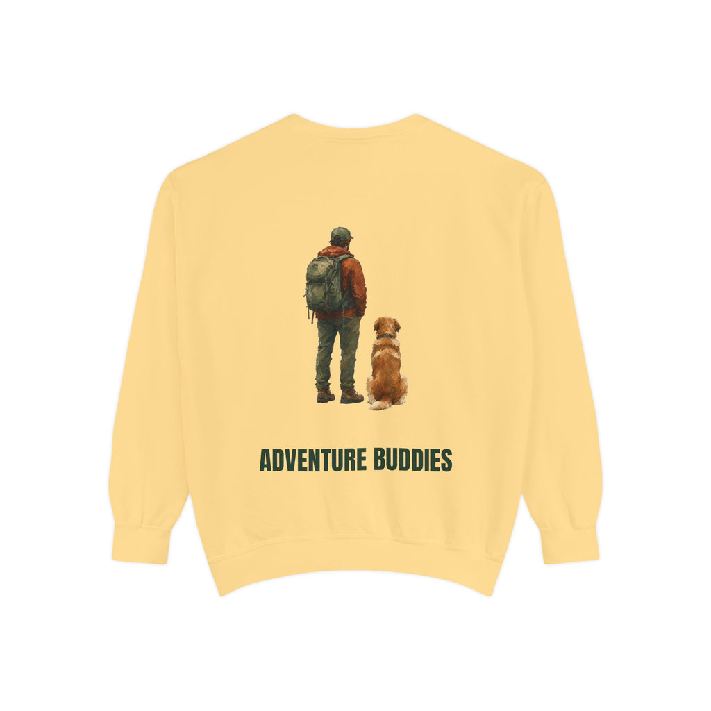 Adventure Buddies Shirt, Dog and Human Hiking Tee, Matching Dog Owner Gift, Painterly Outdoor Sweatshirt