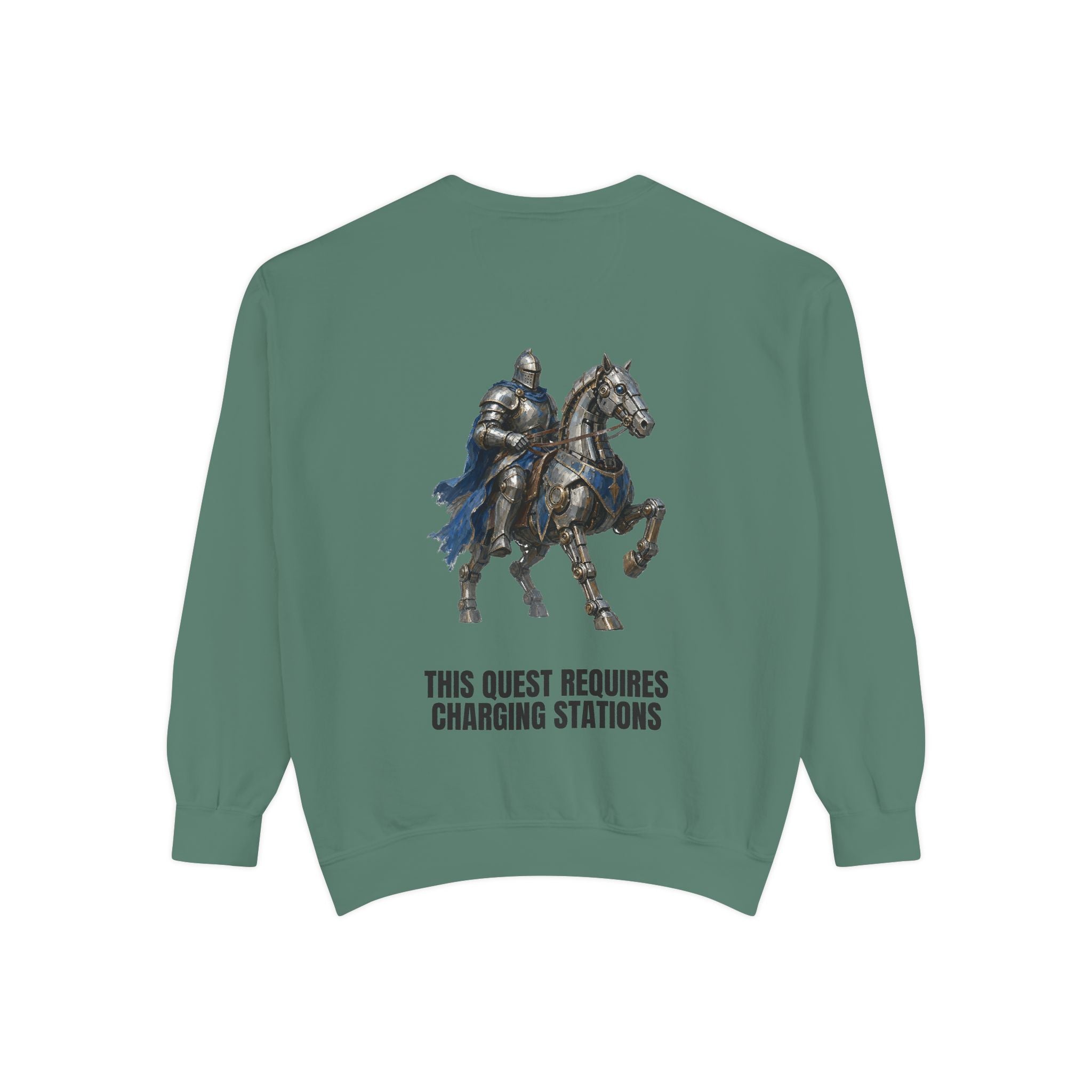 This Quest Requires Charging Stations Shirt, Knight Robot Horse Tee, Funny Gamer Tech Gift, Sci-Fi Fantasy Sweatshirt