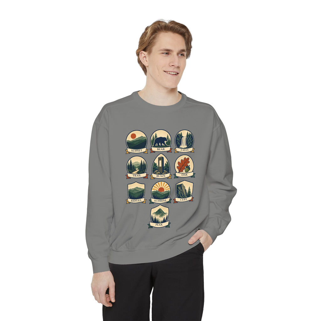 Appalachian Trail Shirt, Hiking Badge Tee, AT Thru Hiker Gift, Retro Adventure Nature Sweatshirt