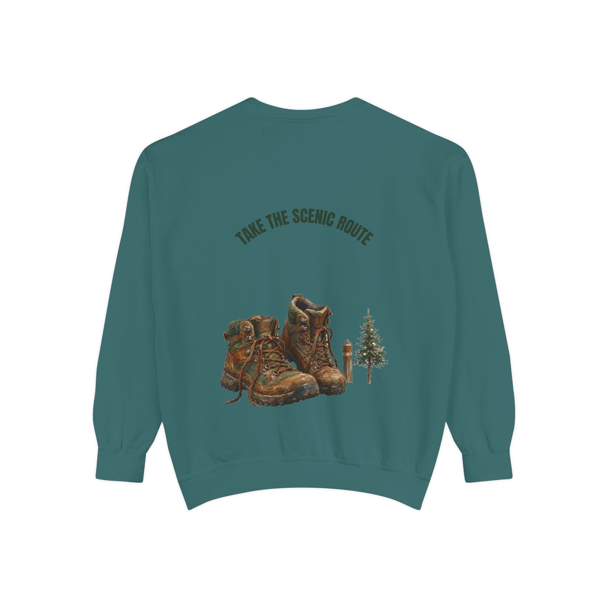 Take the Scenic Route Shirt, Hiking Trail Tee, Outdoor Adventure Nature Gift, Painterly Mountain Sweatshirt