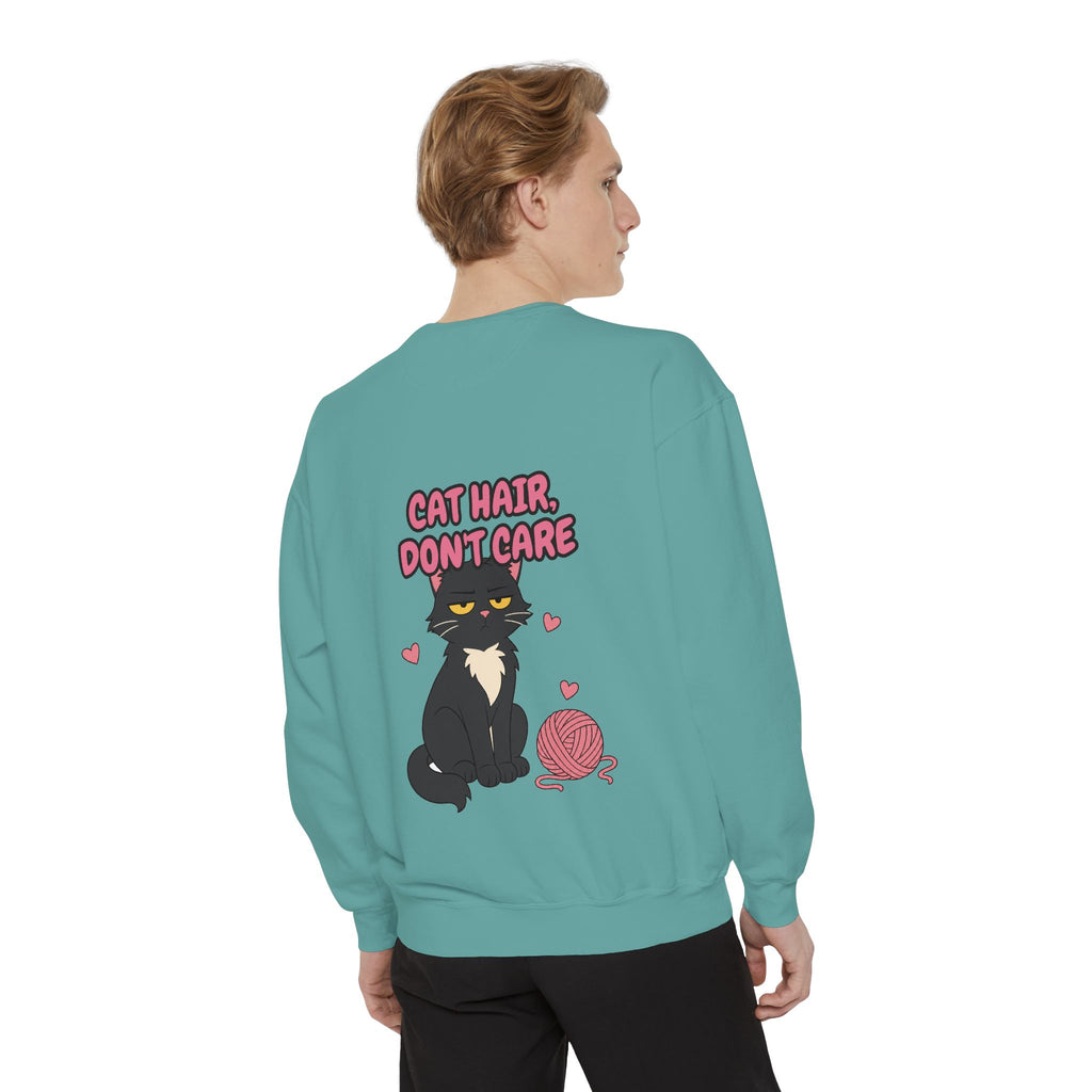 Cat Hair Don't Care Shirt, Funny Cat Mom Tee, Cat Lover Gift, Cat Owner Sweatshirt
