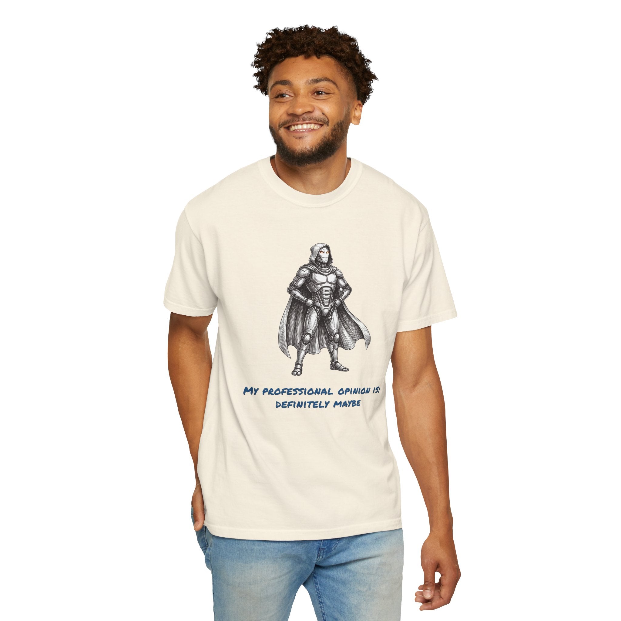 Confident Robot T-Shirt — Professional Opinion: Definite Maybe