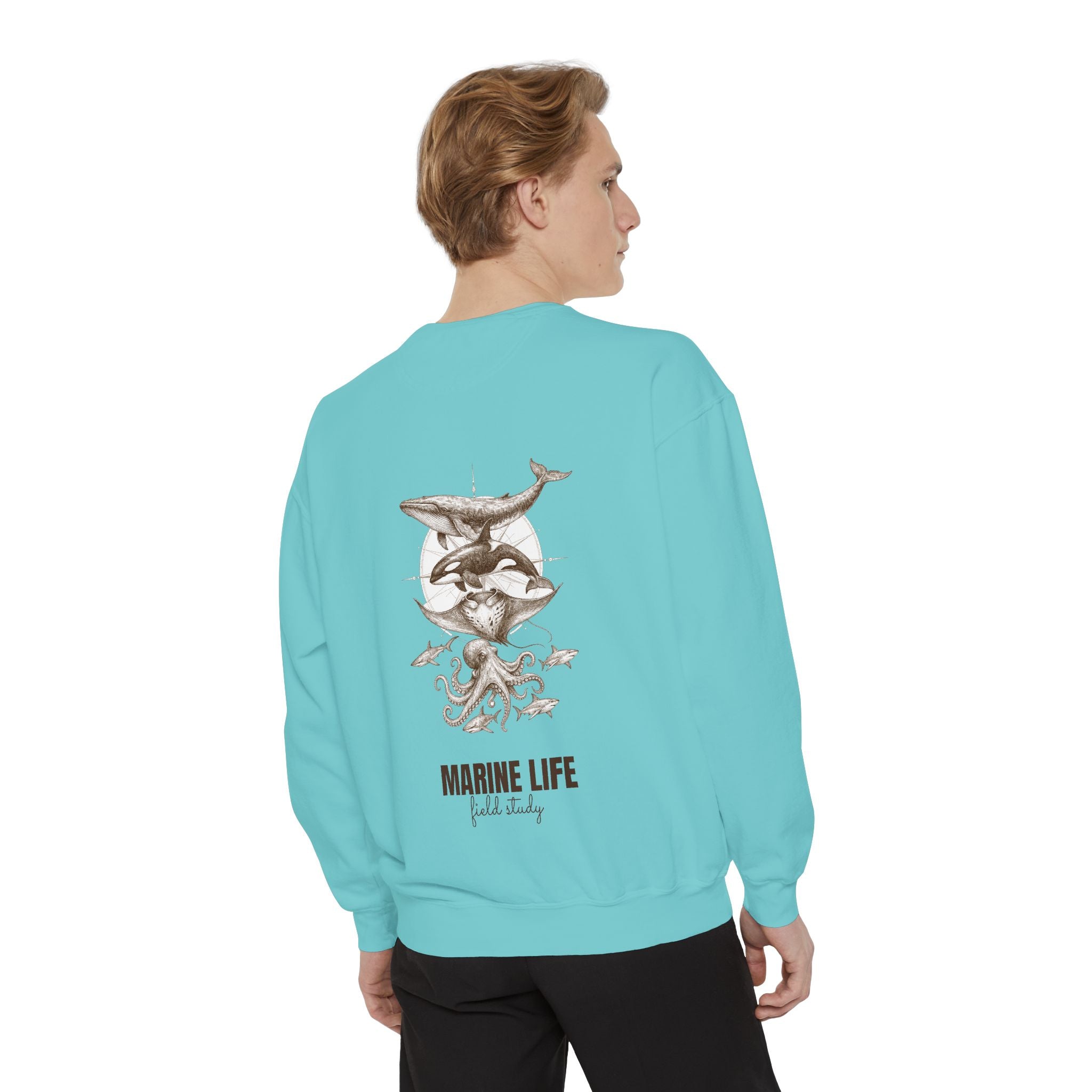 Ocean Life Sketch Shirt, Vintage Marine Animals Tee, Sailor Journal Sea Life Gift, Nautical Ocean Lover Sweatshirt