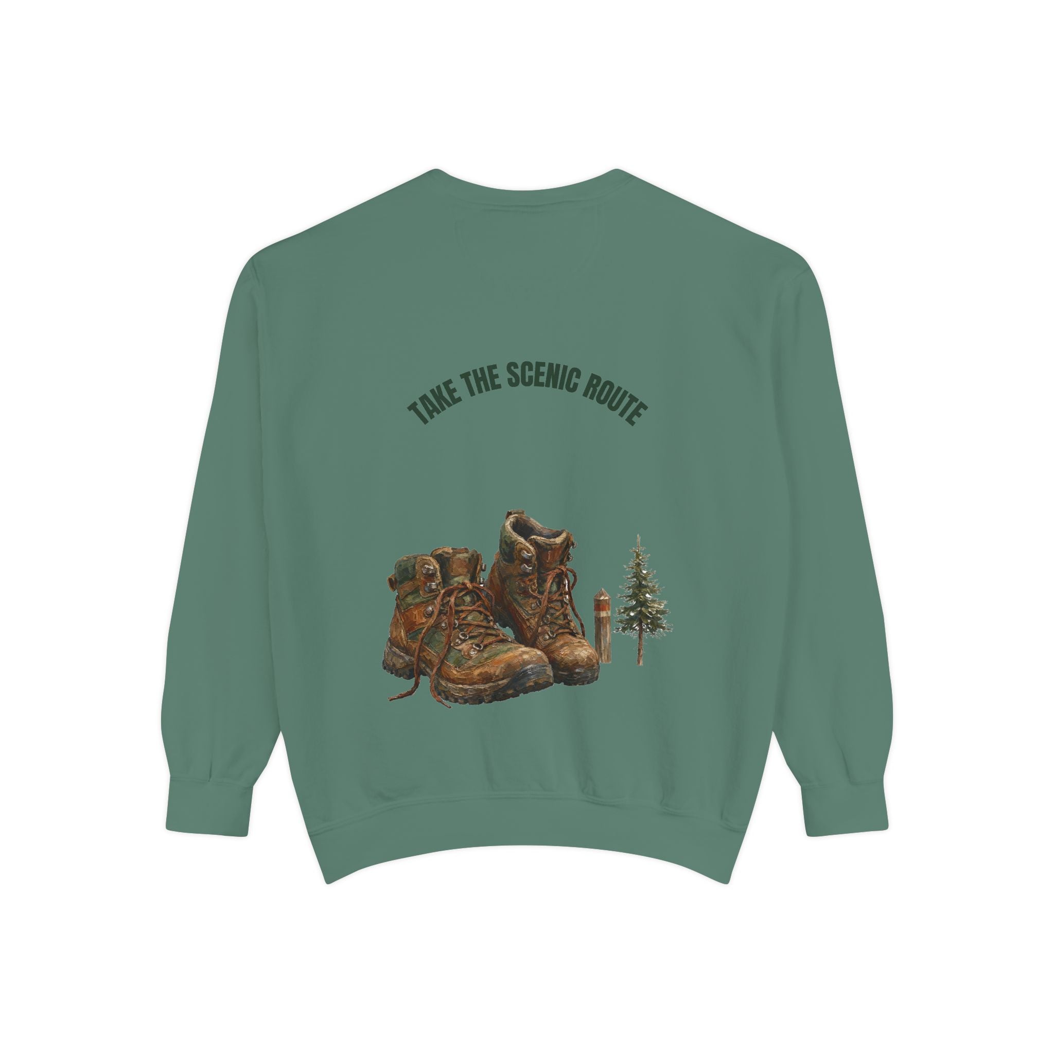 Take the Scenic Route Shirt, Hiking Trail Tee, Outdoor Adventure Nature Gift, Painterly Mountain Sweatshirt