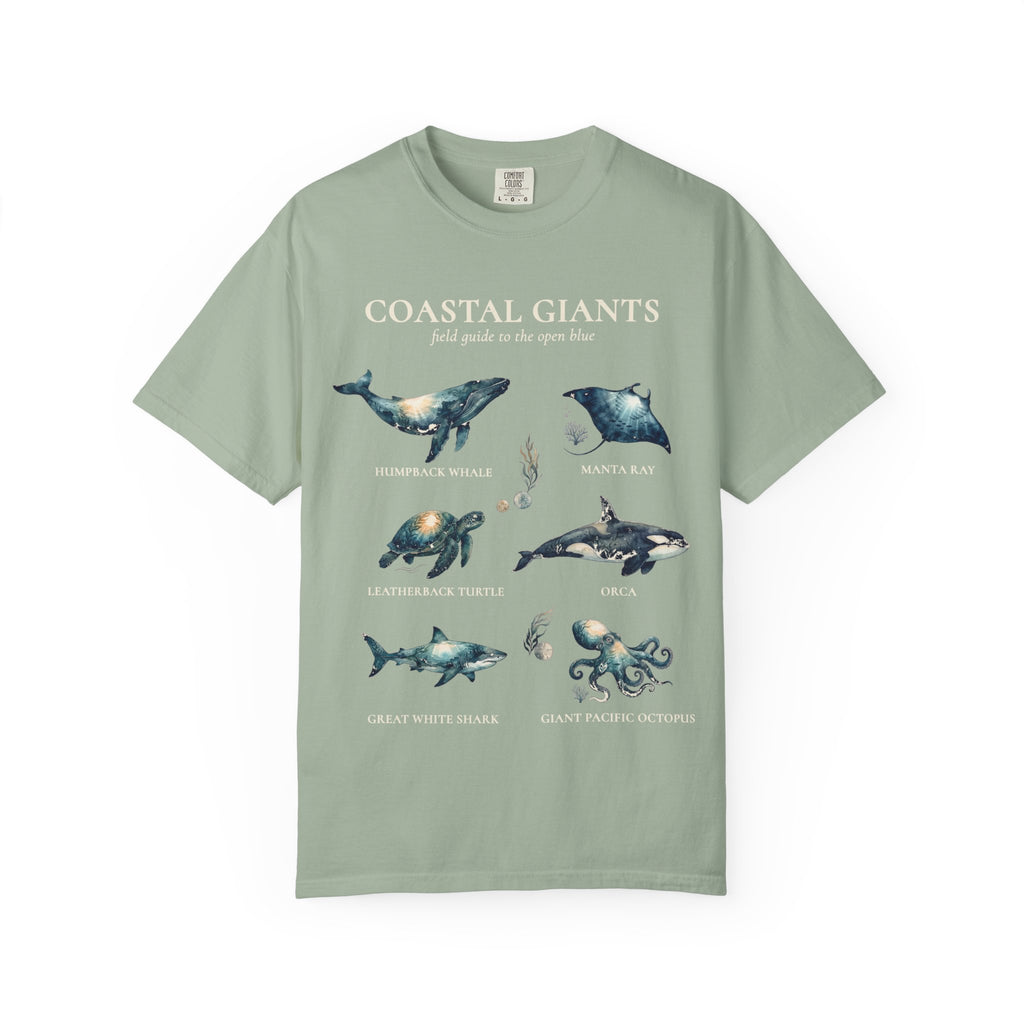 Vintage Ocean Creatures Sweatshirt, Marine Life Field Guide Crewneck, Whale Octopus Sea Turtle Ocean Lover Gift