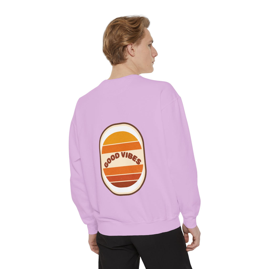 Good Vibes Retro Sunset Shirt, 70s Aesthetic Tee, Vintage Sunset Stripes Gift, Groovy Summer Sweatshirt