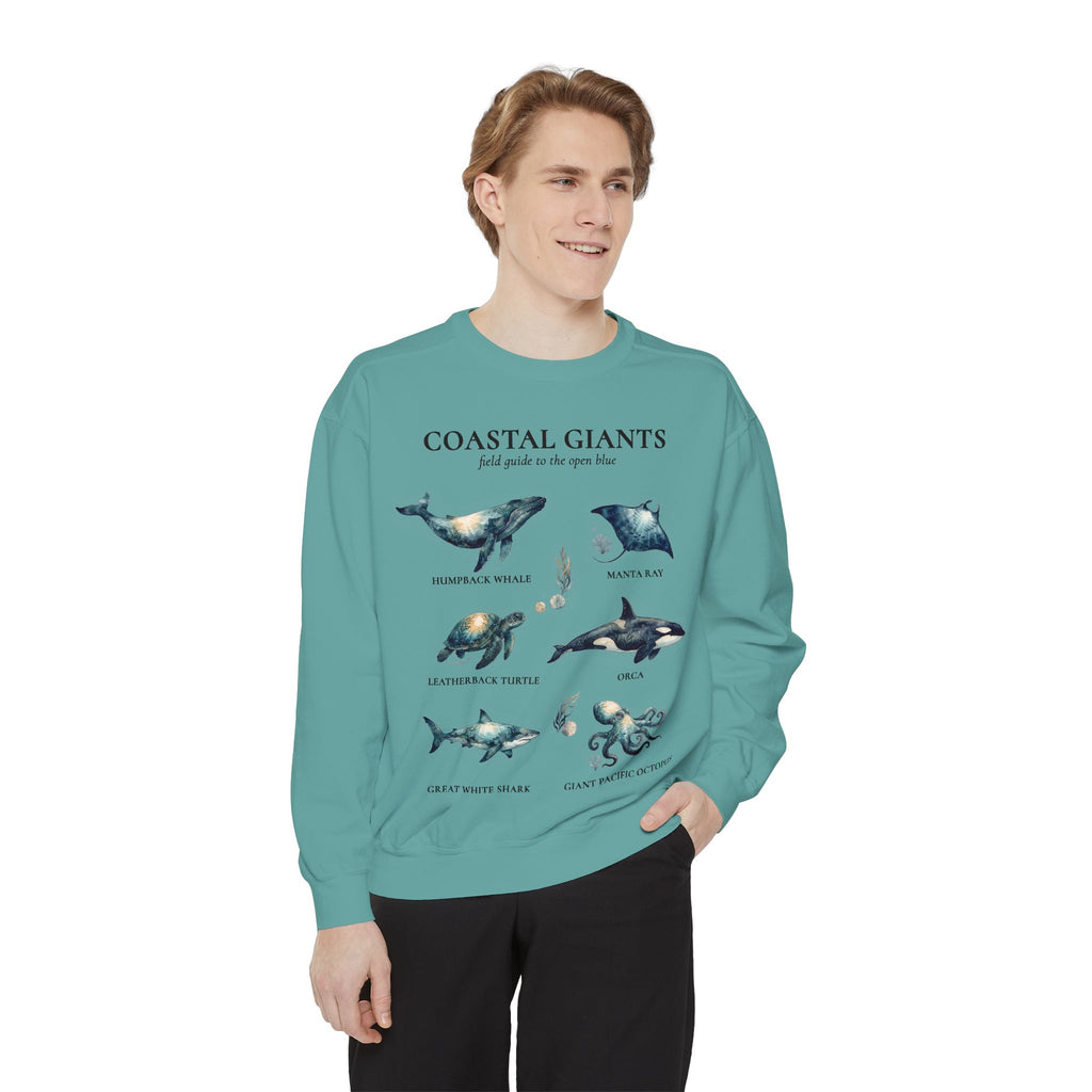 Coastal Giants Ocean Field Guide Shirt, Whale Manta Sea Turtle Tee, Marine Life Ocean Lover Gift, Nautical Sweatshirt