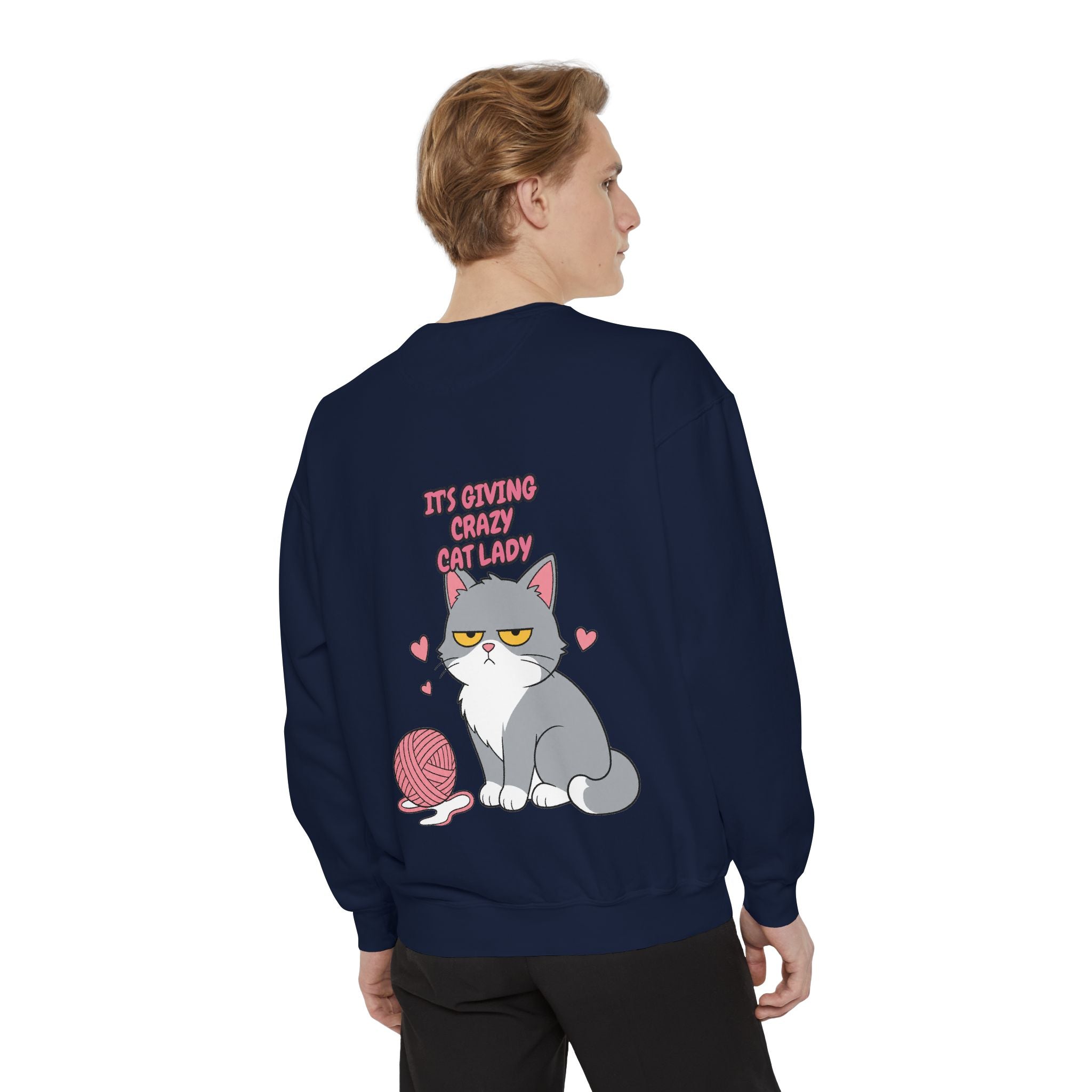 It's Giving Crazy Cat Lady Shirt, Grey Cat Mom Tee, Cat Lover Gift, Funny Cat Owner Sweatshirt
