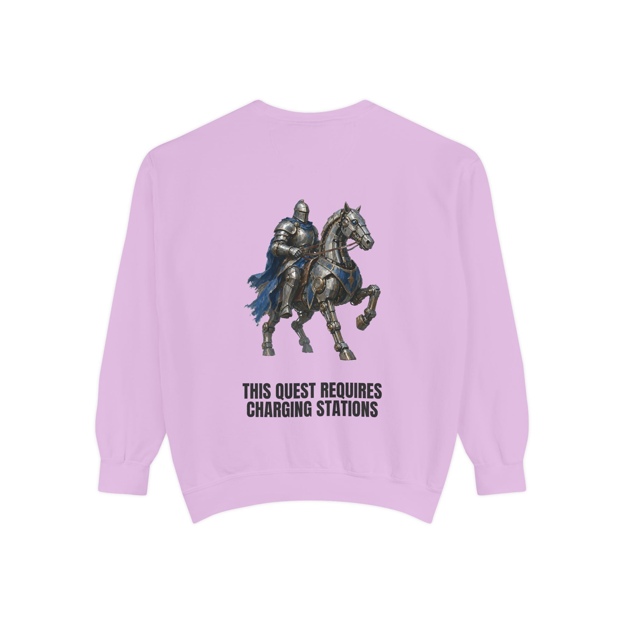 This Quest Requires Charging Stations Shirt, Knight Robot Horse Tee, Funny Gamer Tech Gift, Sci-Fi Fantasy Sweatshirt