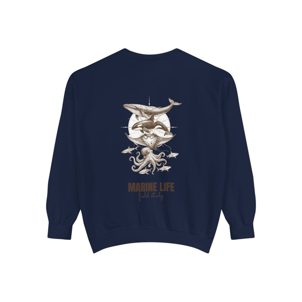 Ocean Life Sketch Shirt, Vintage Marine Animals Tee, Sailor Journal Sea Life Gift, Nautical Ocean Lover Sweatshirt