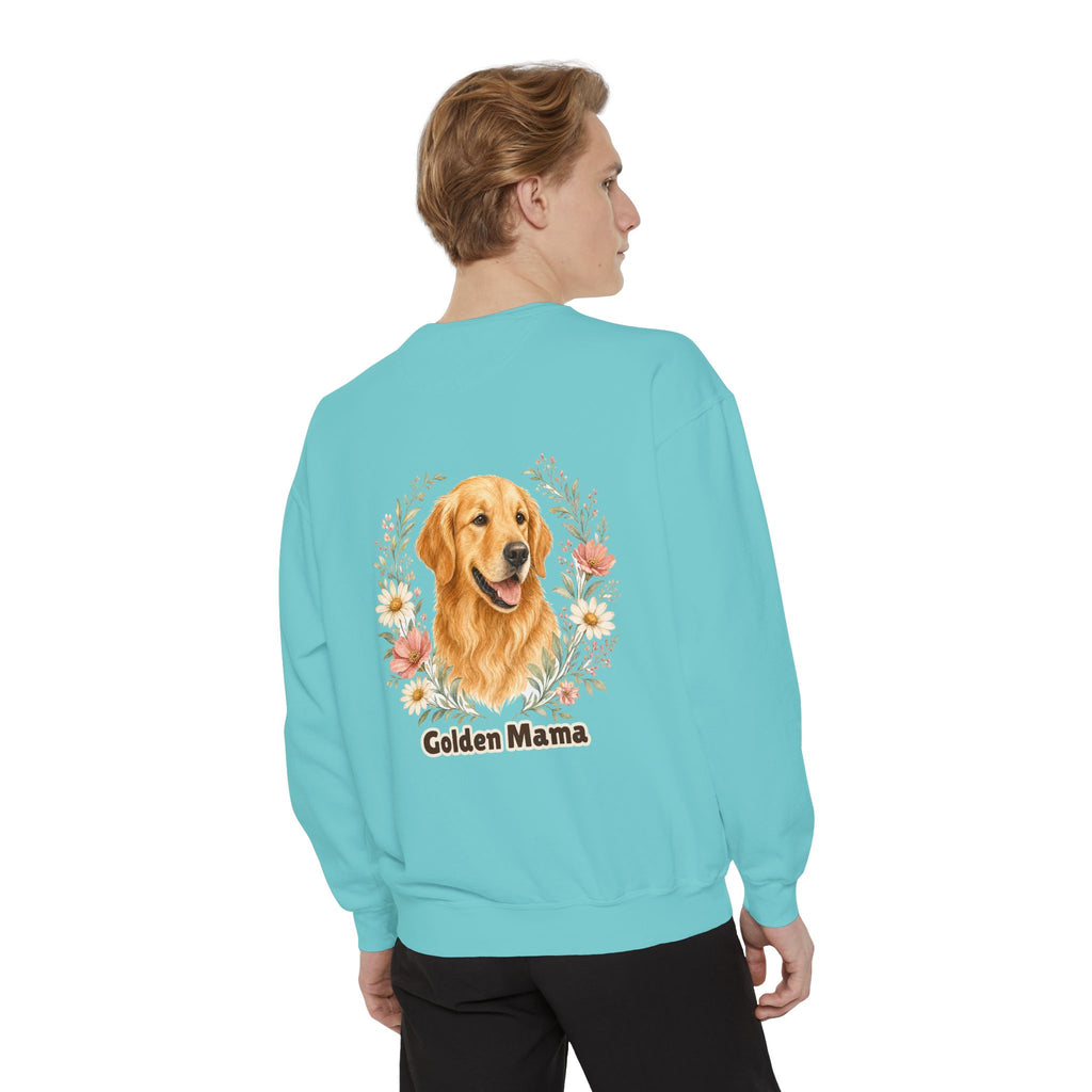 Golden Retriever Mom Shirt, Golden Mama Tee, Dog Mom Gift, Wildflower Dog Lover Sweatshirt, Cute Dog Owner Gift