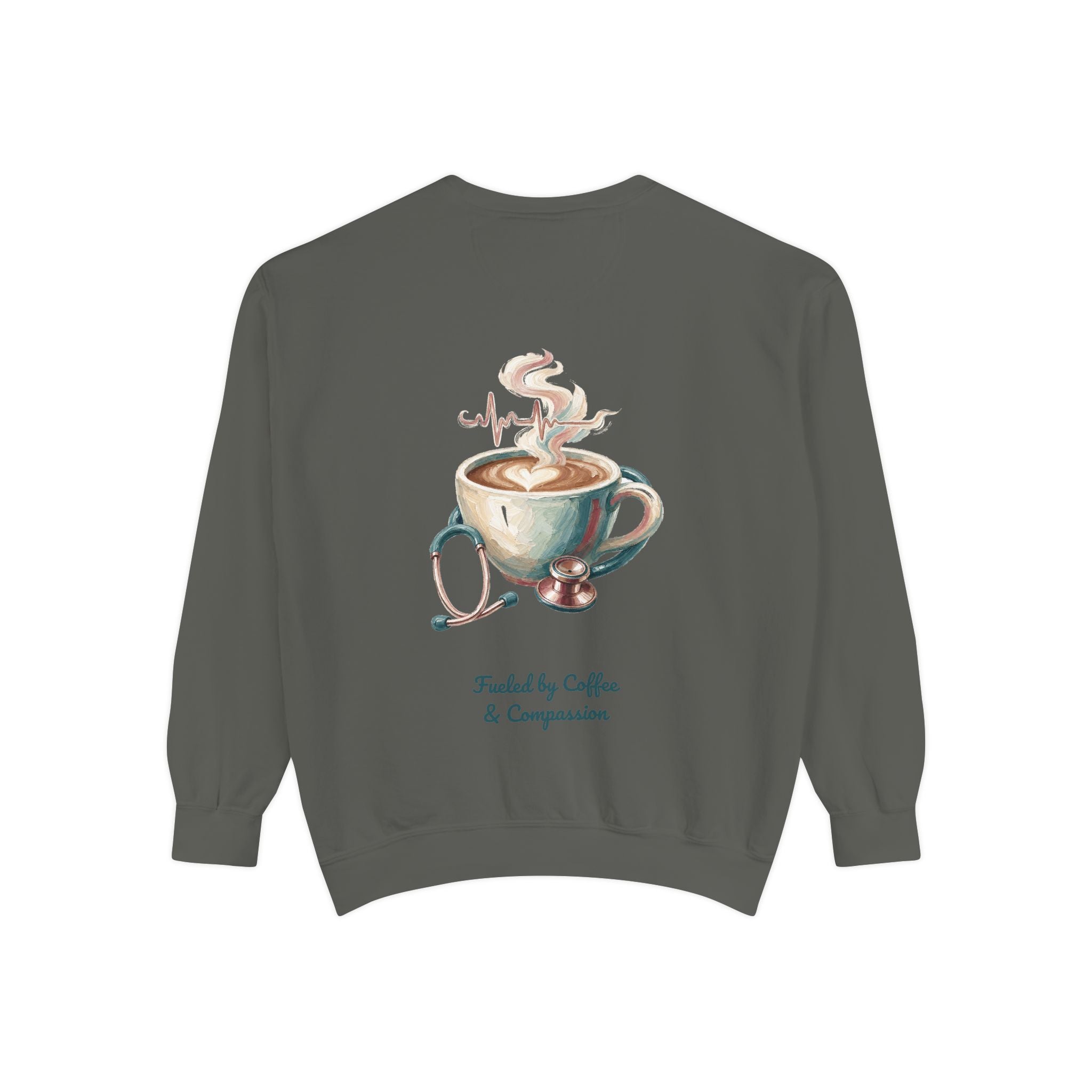 Nurse Shirt, Fueled by Coffee and Compassion Tee, Nurse Week RN Gift, Painterly Nurse Coffee Sweatshirt