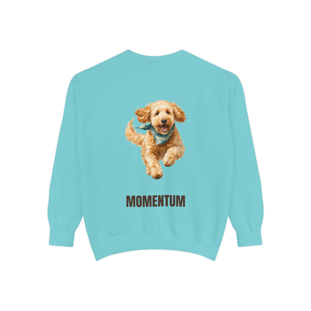 Momentum Goldendoodle Shirt, Running Doodle Dog Tee, Funny Doodle Dog Mom Gift, Painterly Dog Lover Sweatshirt