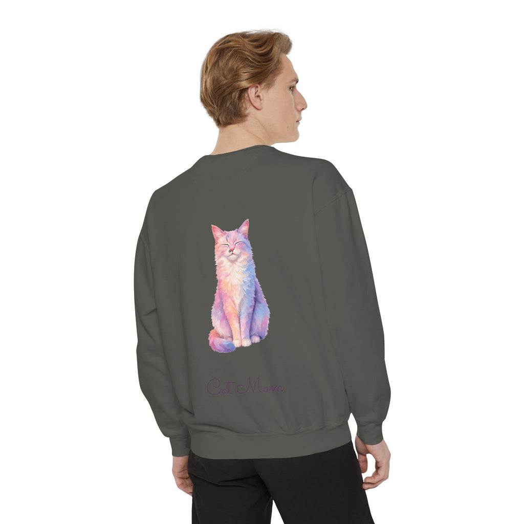 Cat Mom Shirt, Pastel Painterly Cat Tee, Cute Cat Lover Gift, Cat Owner Sweatshirt for Her
