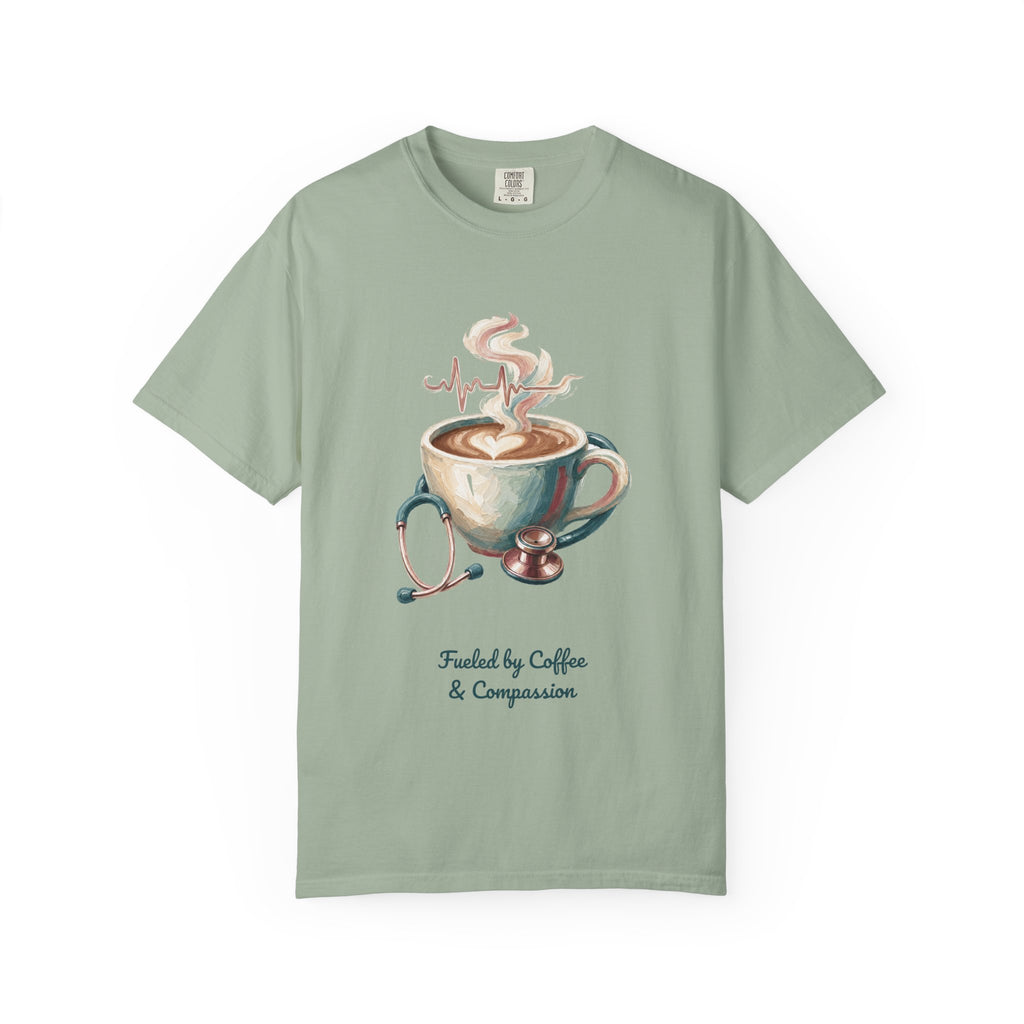 Nurse Shirt, Fueled by Coffee and Compassion Tee, Nurse Week RN Gift, Painterly Nurse Coffee Sweatshirt
