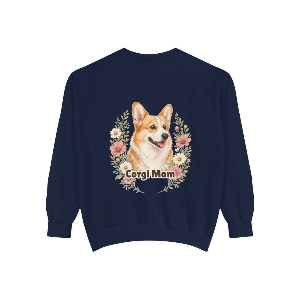 Corgi Mom Shirt, Corgi Mama Tee, Dog Mom Gift, Wildflower Corgi Lover Sweatshirt, Cute Dog Owner Gift