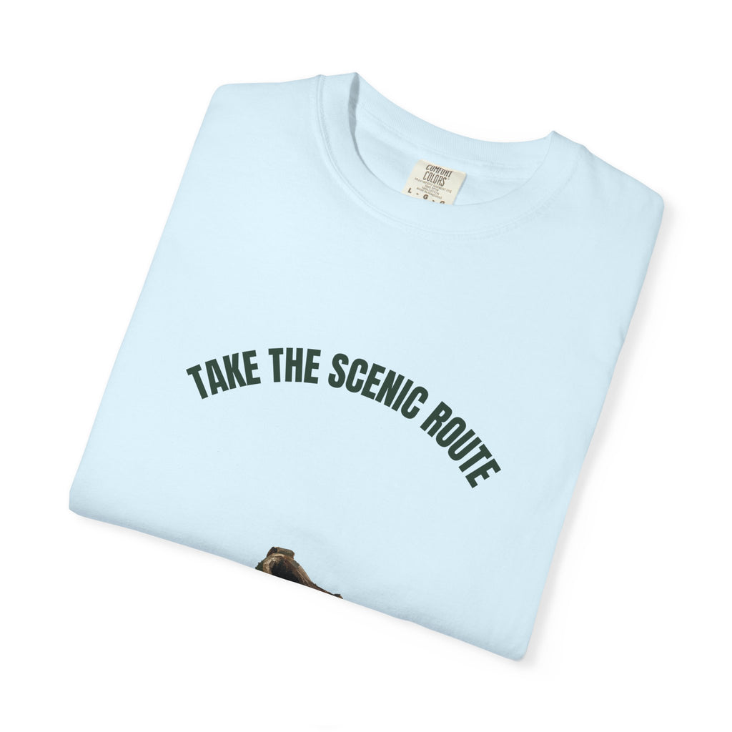 Take the Scenic Route Shirt, Hiking Trail Tee, Outdoor Adventure Nature Gift, Painterly Mountain Sweatshirt
