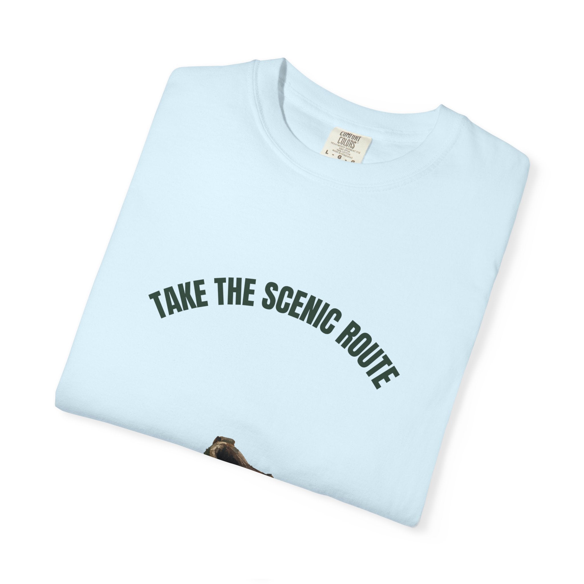 Take the Scenic Route Shirt, Hiking Trail Tee, Outdoor Adventure Nature Gift, Painterly Mountain Sweatshirt