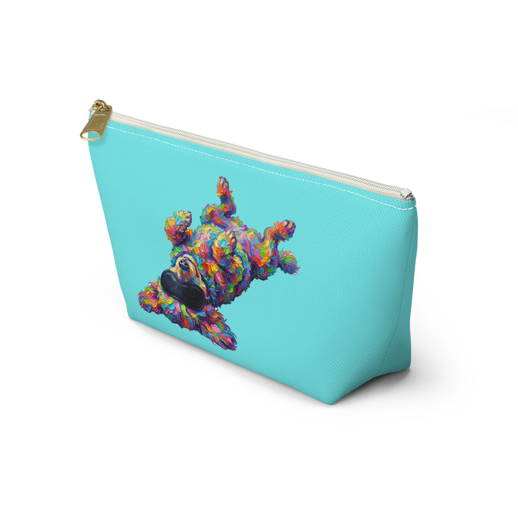 Sleepy Dog Zip Pouch — Cute Dog Makeup Bag & Accessory Case