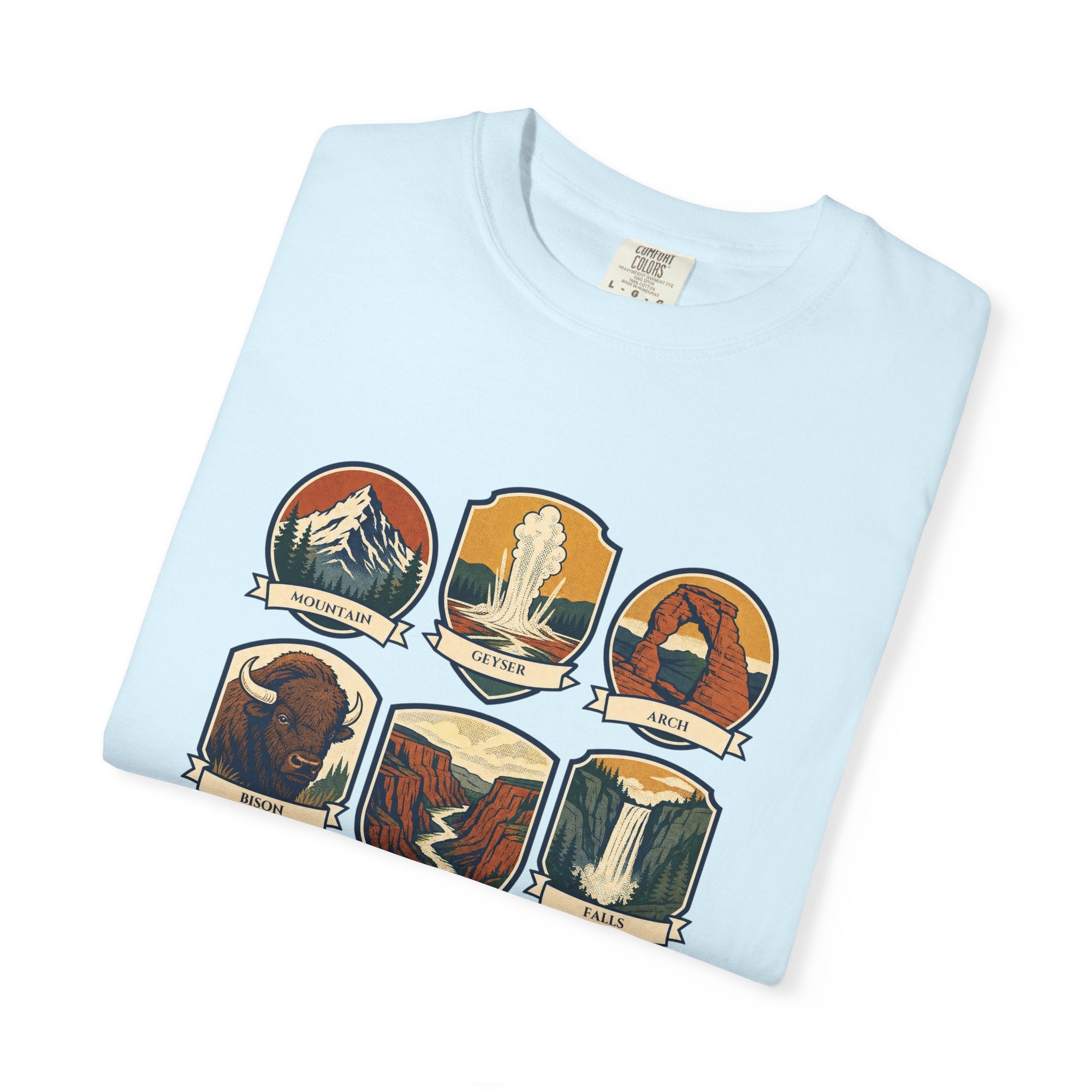 National Parks Shirt, 63 National Parks Badge Tee, Hiking Camping Gift, Retro Adventure Sweatshirt, Outdoor Nature Lover