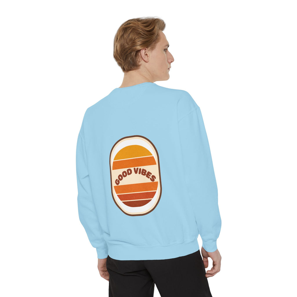 Good Vibes Retro Sunset Shirt, 70s Aesthetic Tee, Vintage Sunset Stripes Gift, Groovy Summer Sweatshirt