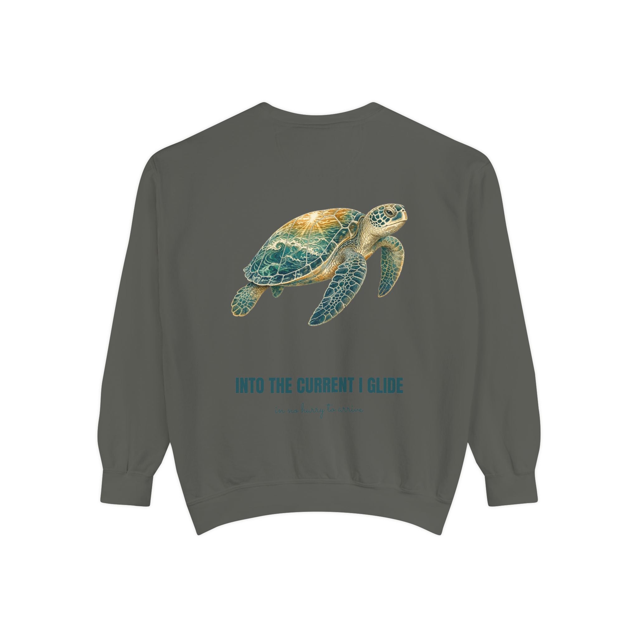 Into the Current I Glide Shirt, Sea Turtle Double Exposure Tee, Ocean Lover Marine Life Gift, Beach Nautical Sweatshirt