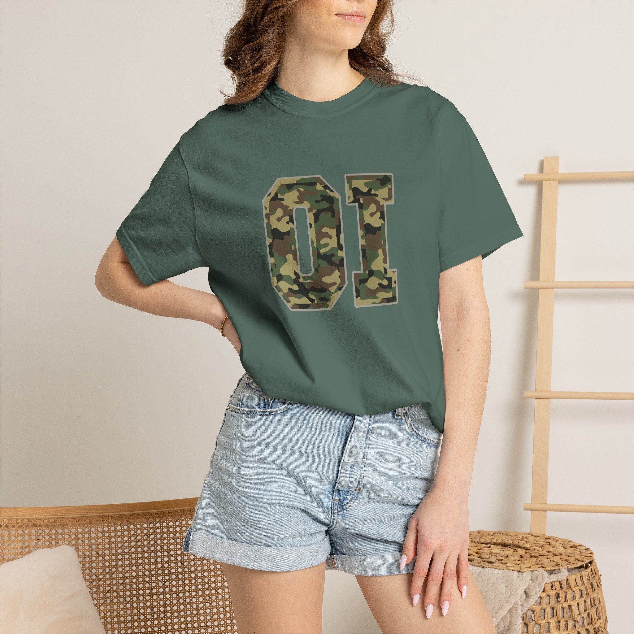 Camo OI T-Shirt — Organic Intervention, Military Number Tee
