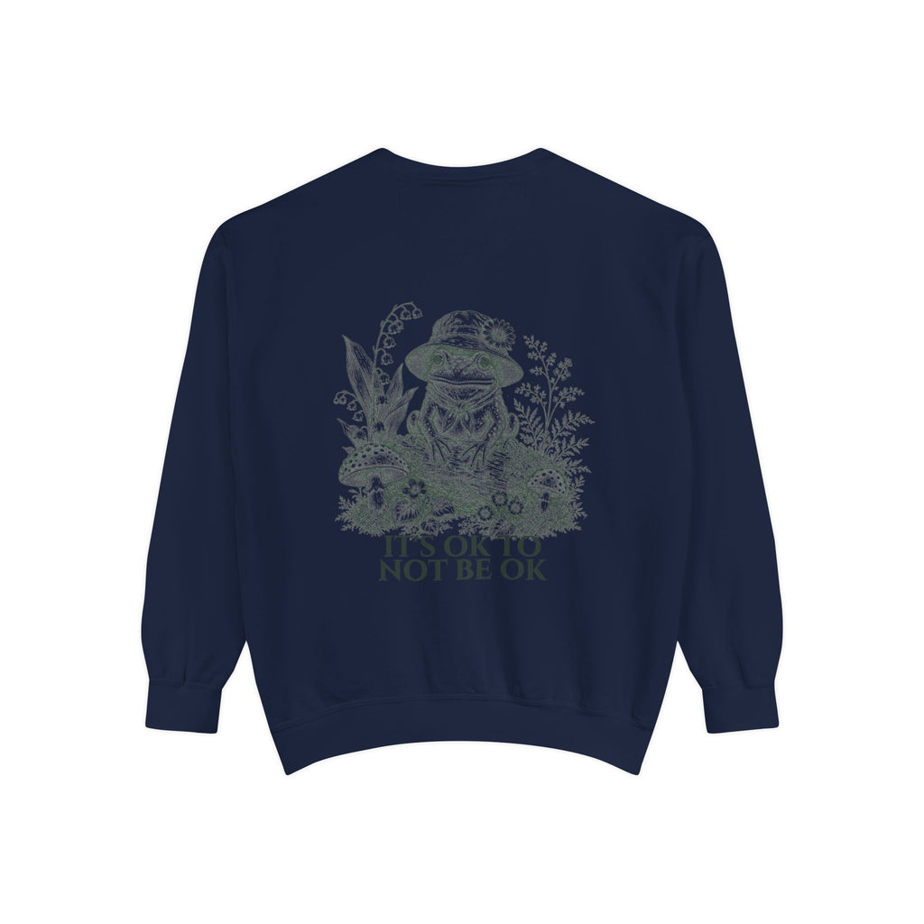 It's OK To Not Be OK Shirt, Cute Frog Mental Health Tee, Awareness Gift, Kawaii Frog Sweatshirt