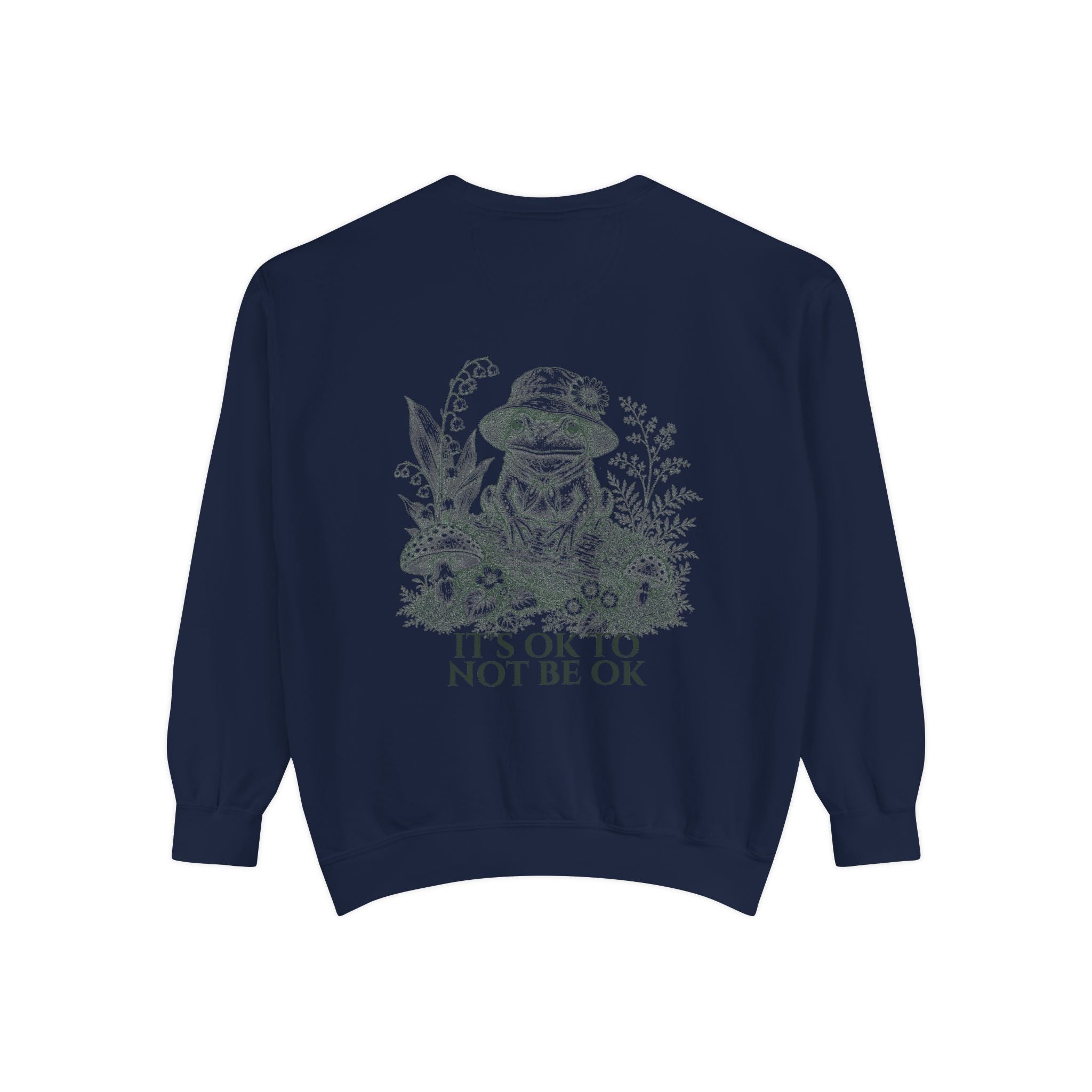 It's OK To Not Be OK Shirt, Cute Frog Mental Health Tee, Awareness Gift, Kawaii Frog Sweatshirt