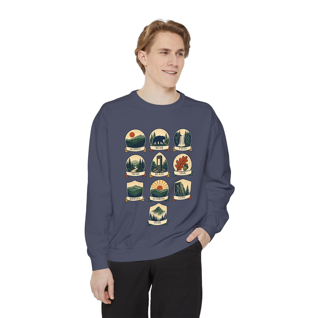 Appalachian Trail Shirt, Hiking Badge Tee, AT Thru Hiker Gift, Retro Adventure Nature Sweatshirt