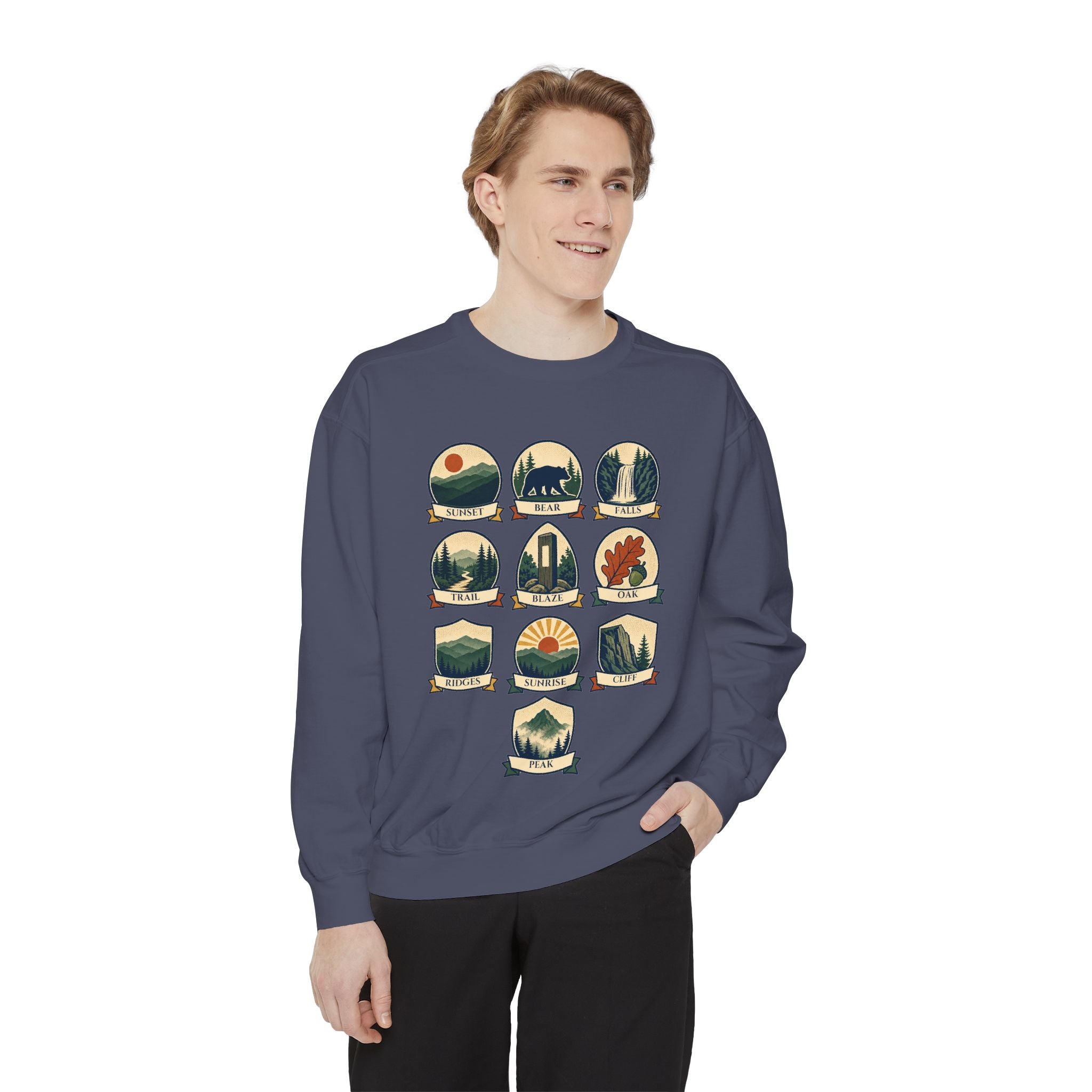 Appalachian Trail Shirt, Hiking Badge Tee, AT Thru Hiker Gift, Retro Adventure Nature Sweatshirt