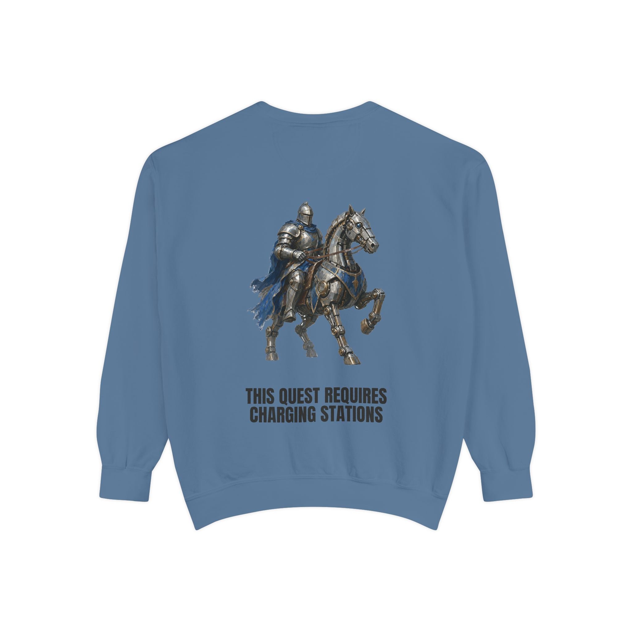This Quest Requires Charging Stations Shirt, Knight Robot Horse Tee, Funny Gamer Tech Gift, Sci-Fi Fantasy Sweatshirt