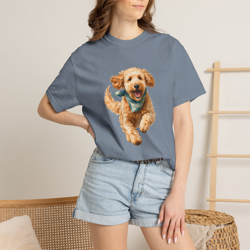 Momentum Goldendoodle Shirt, Running Doodle Dog Tee, Funny Doodle Dog Mom Gift, Painterly Dog Lover Sweatshirt