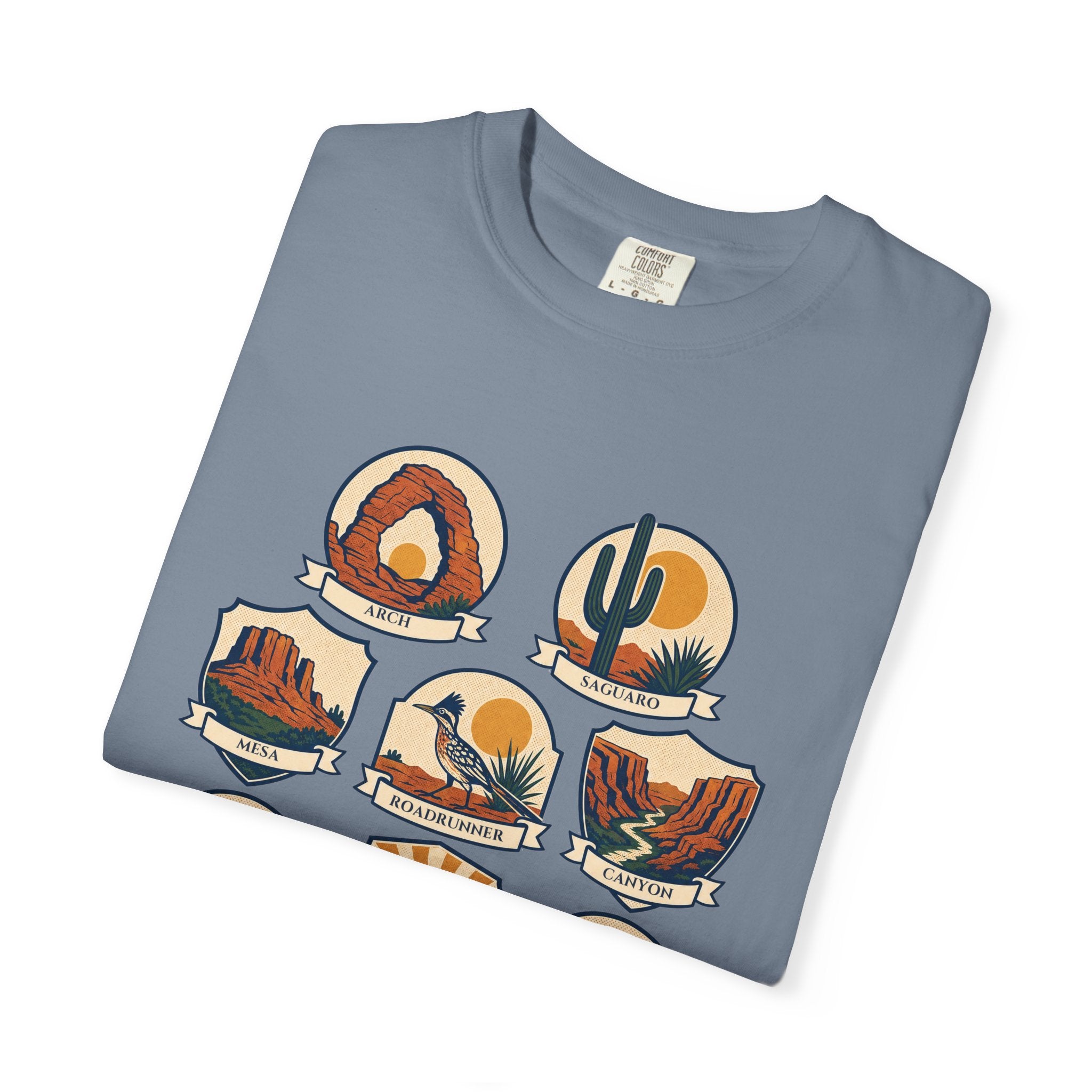Southwest National Parks Shirt, Desert Badge Tee, Arizona Utah Hiking Gift, Retro Adventure Cactus Sweatshirt
