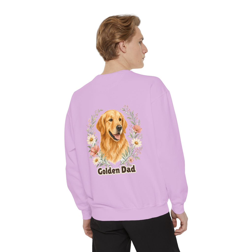 Golden Retriever Dad Shirt, Golden Dad Tee, Dog Dad Gift, Wildflower Dog Lover Sweatshirt, Cute Dog Owner Gift