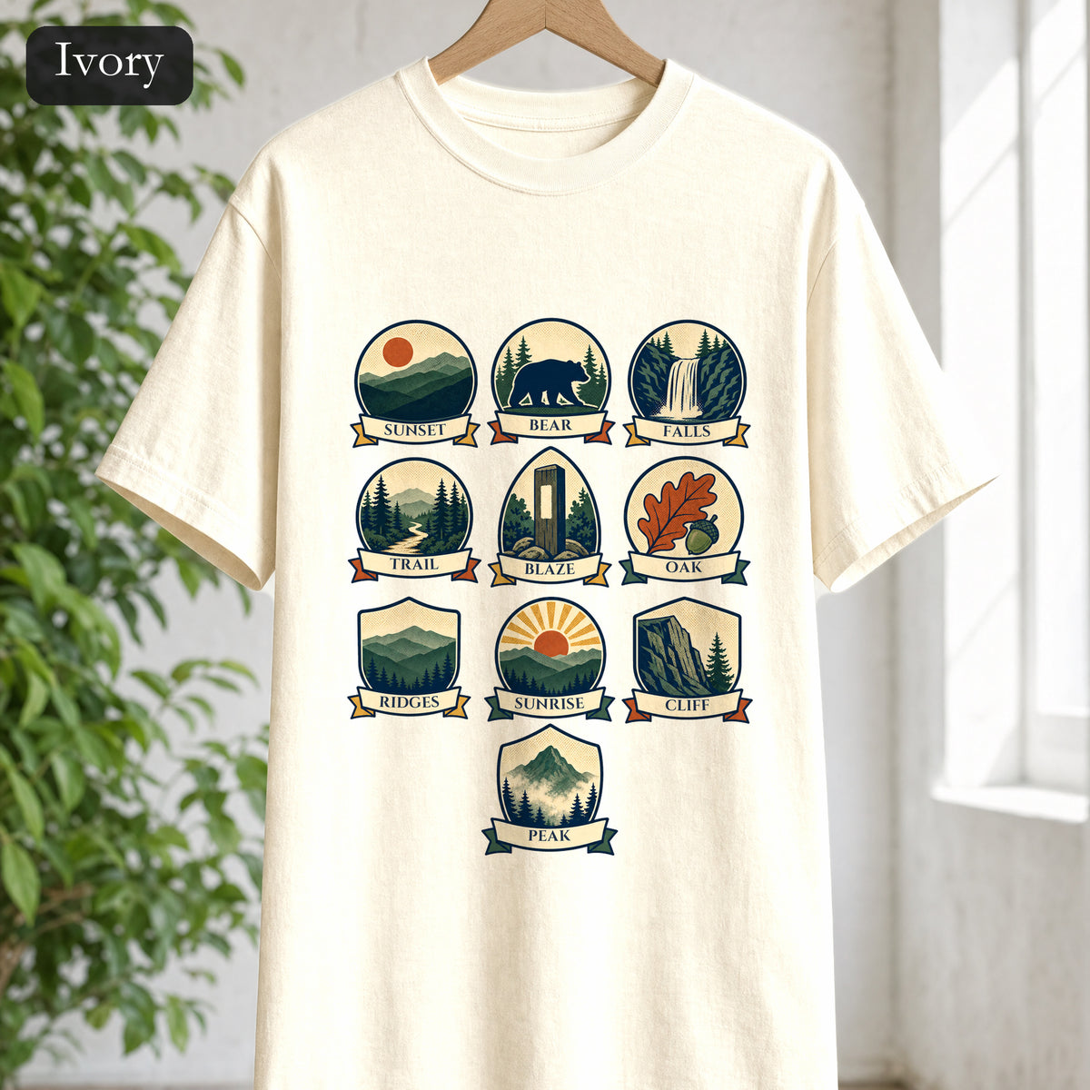 Appalachian Trail Shirt, Hiking Badge Tee, AT Thru Hiker Gift, Retro Adventure Nature Sweatshirt