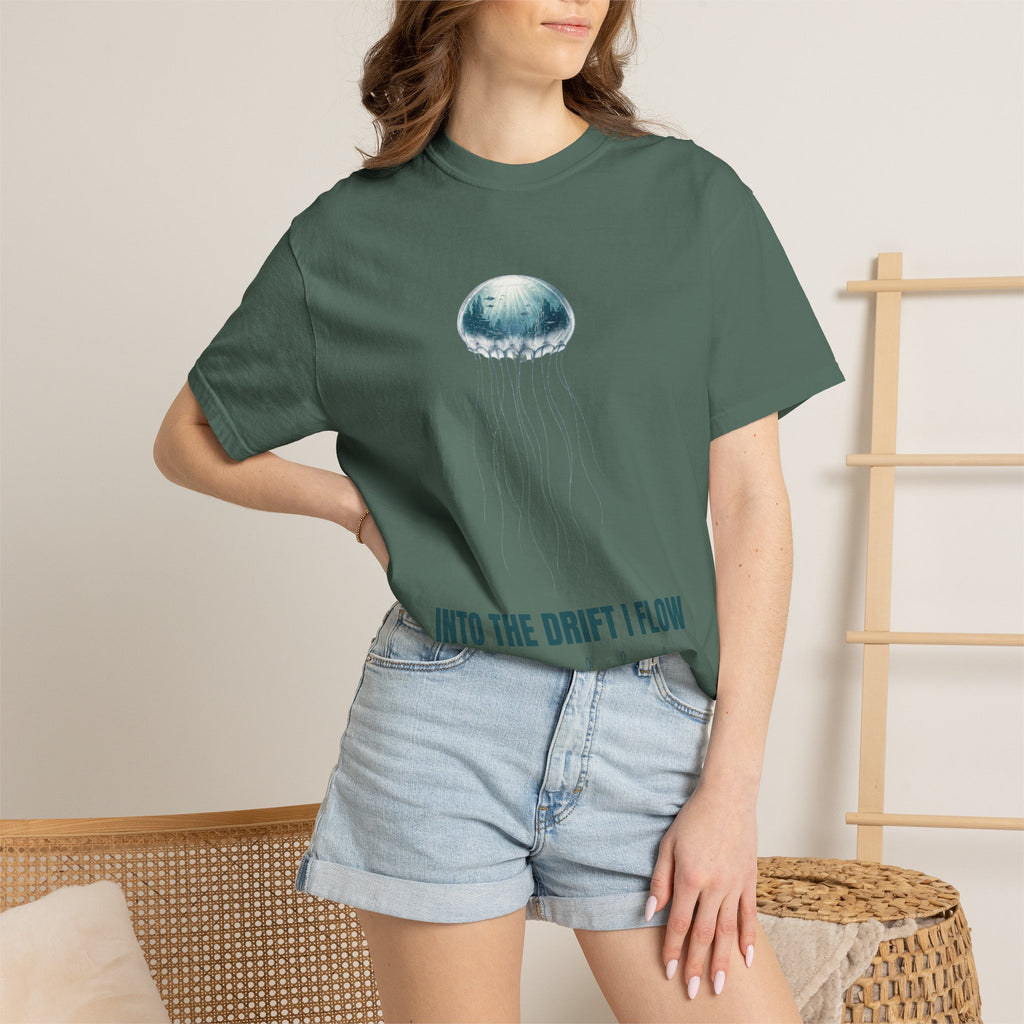 Into the Drift I Flow Shirt, Jellyfish Double Exposure Tee, Ocean Diver Sea Life Gift, Nautical Marine Sweatshirt