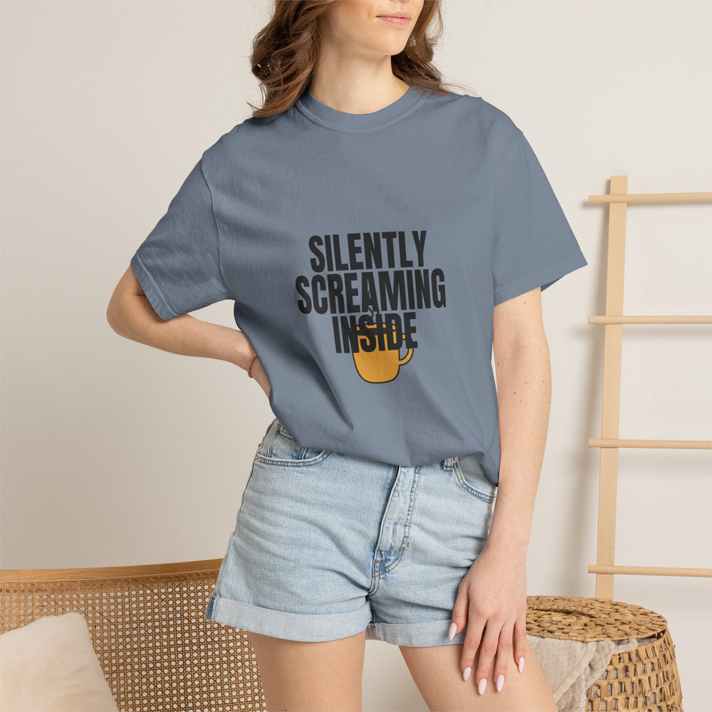 Silently Screaming Inside Shirt, Funny Sarcastic Tee, Coffee Lover Gift, Introvert Humor Sweatshirt