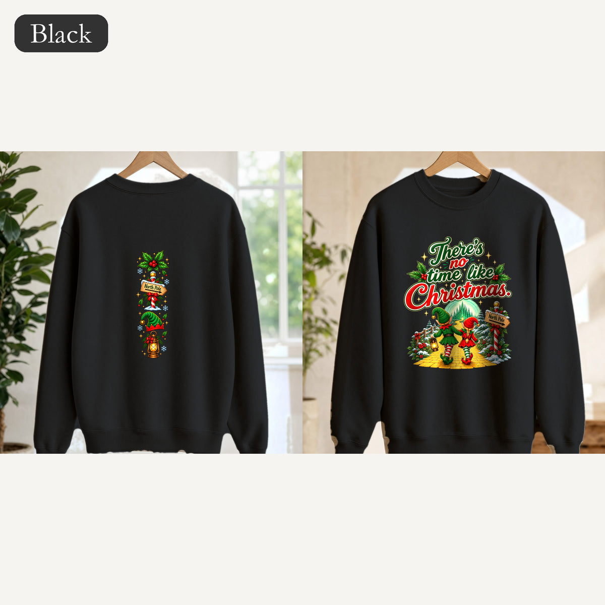 There is No Time Like Christmas Crewneck Sweatshirt | Elf Holiday Design