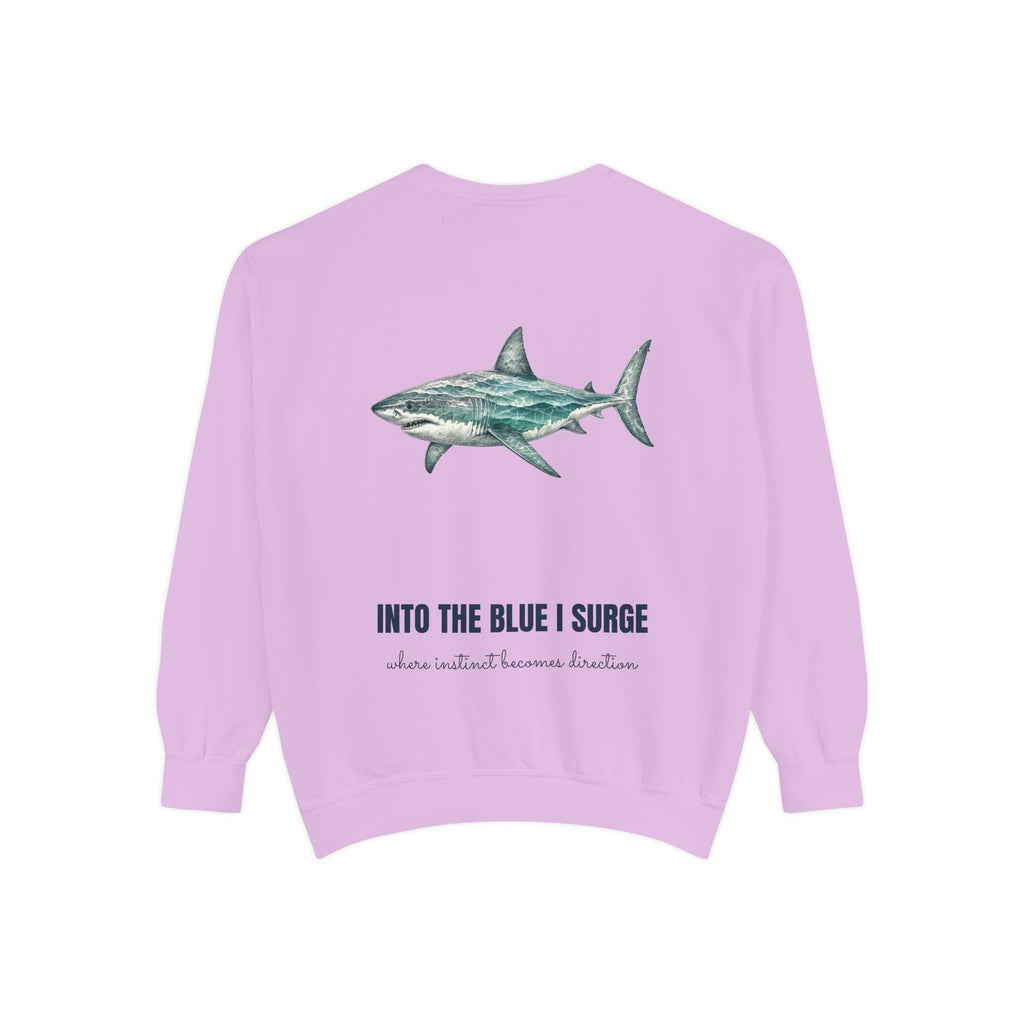 Into the Blue I Surge Shirt, Great White Shark Double Exposure Tee, Ocean Diver Sea Life Gift, Nautical Sweatshirt
